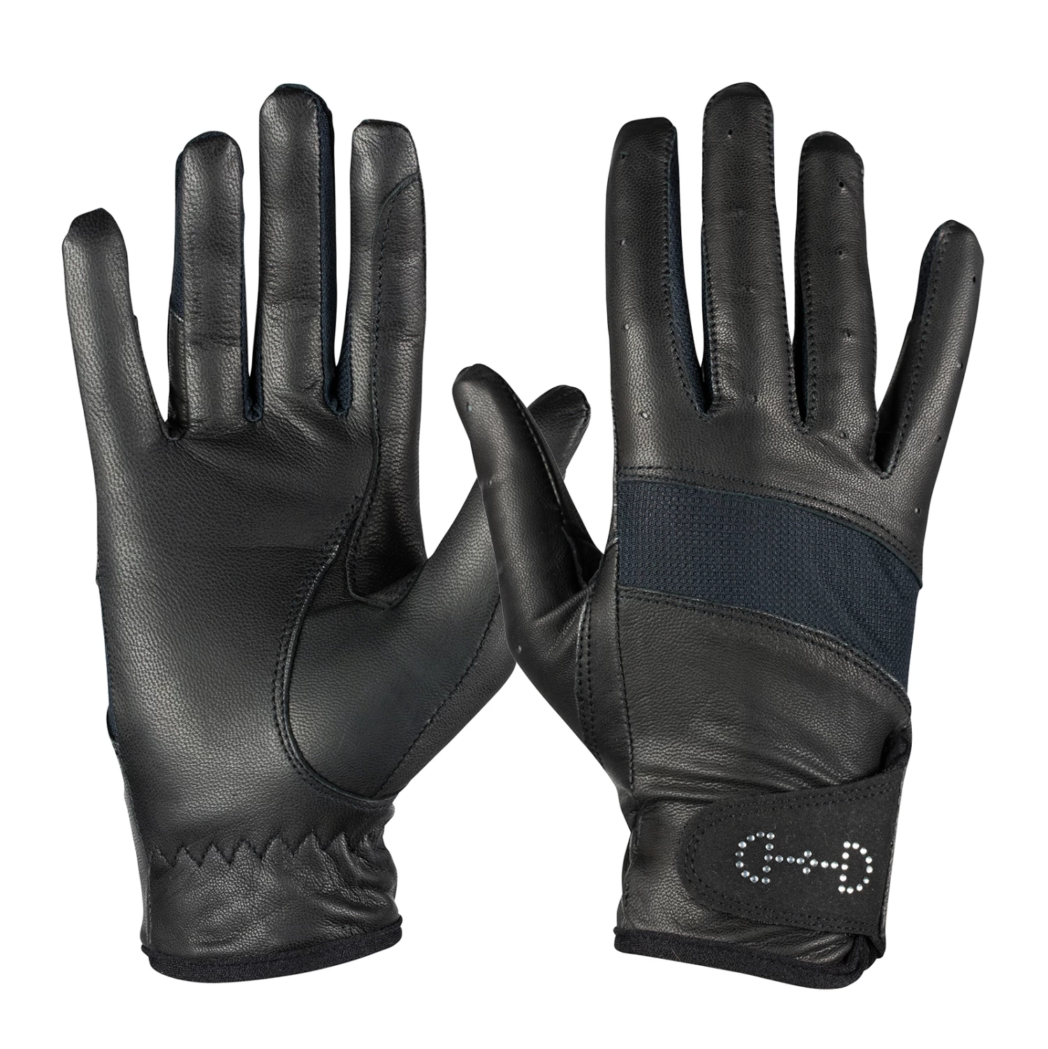 Horze Women's Leather Mesh Riding Gloves
