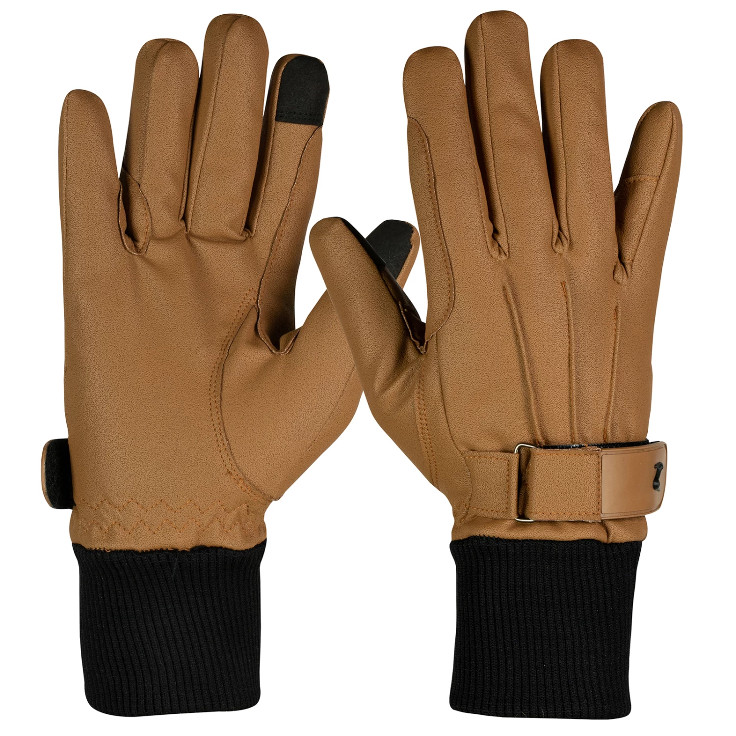 Horze PU Leather Fleece-Lined Riding Gloves