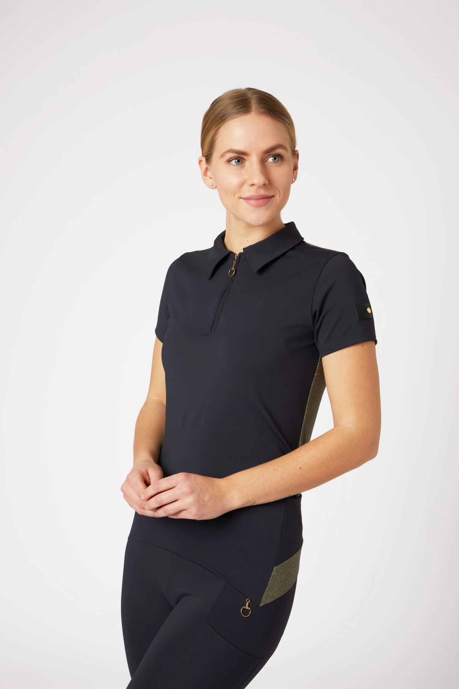 Horze Sagira Women's Training Shirt with Gold Back