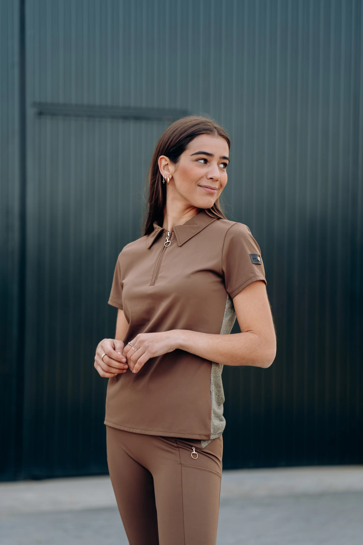 Horze Sagira Women's Training Shirt with Gold Back