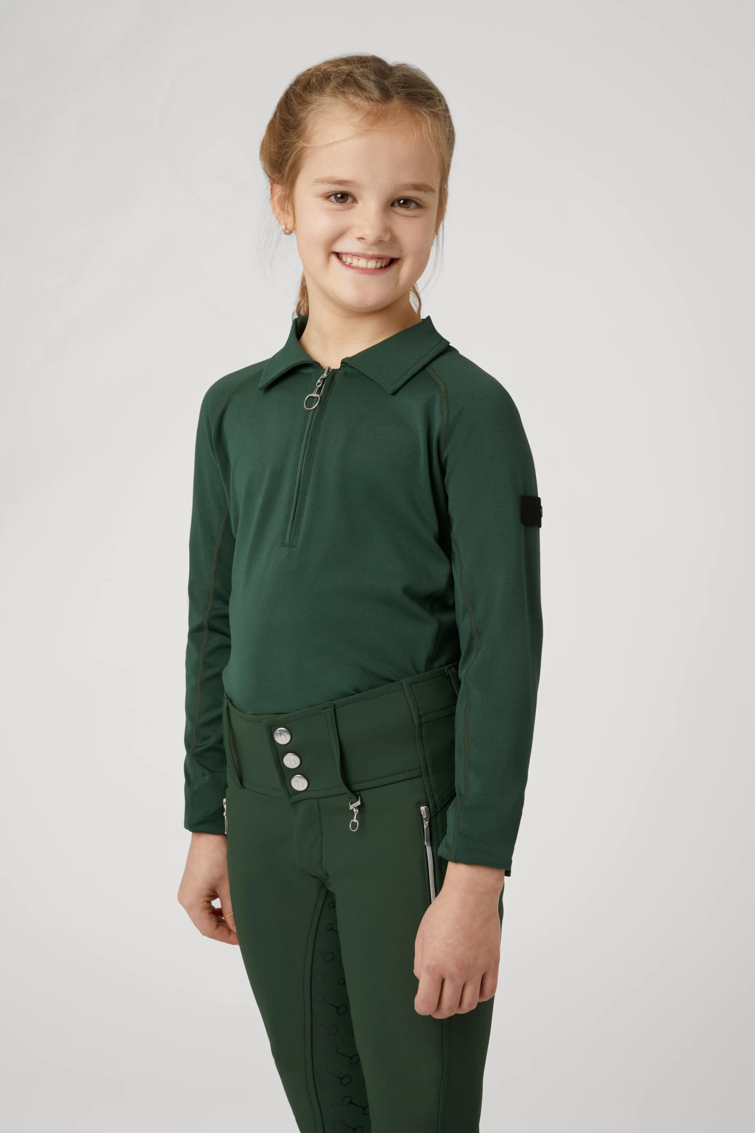 Horze Tiana Kids Polo Shirt with Long Sleeves