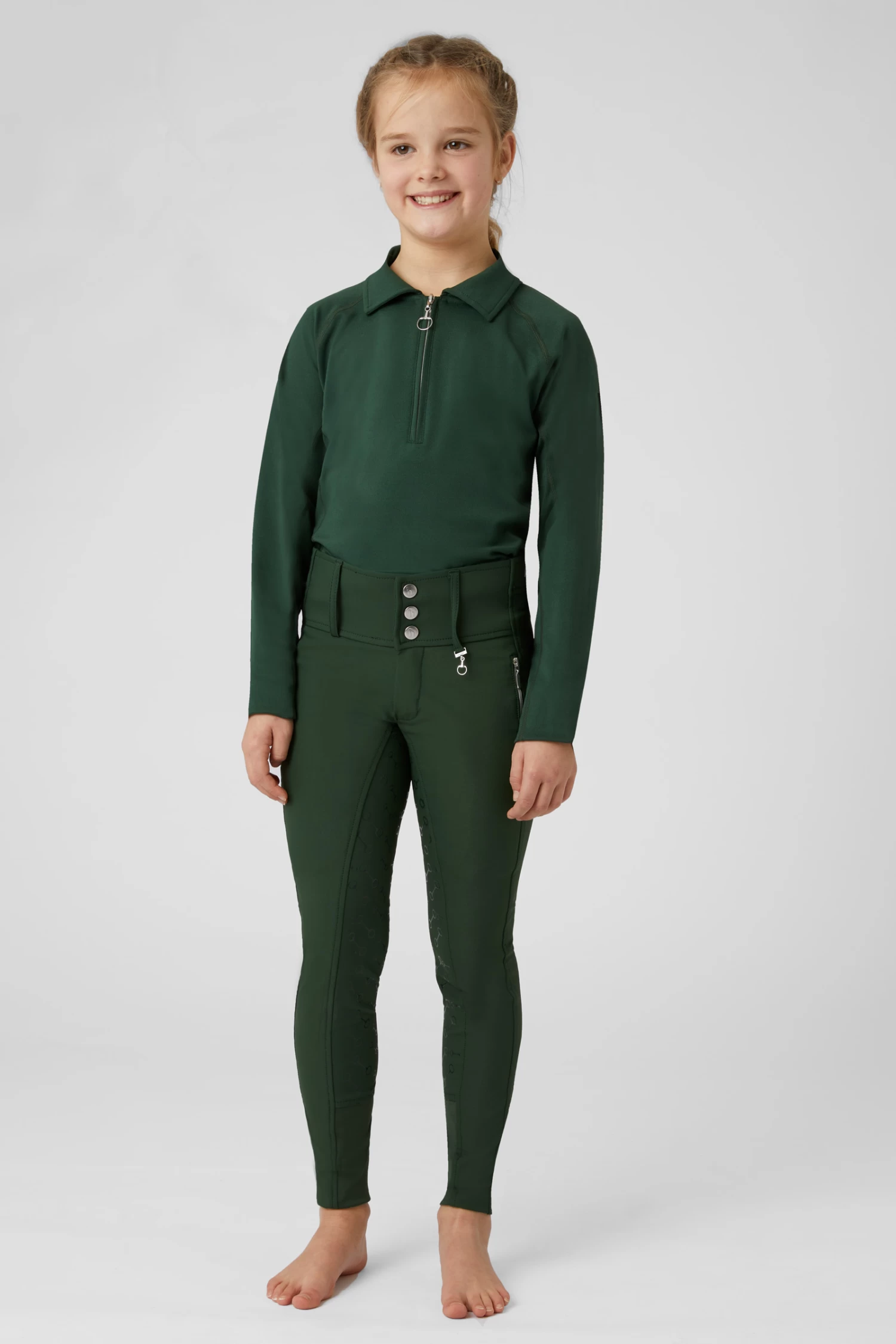 Horze Tiana Kids Polo Shirt with Long Sleeves