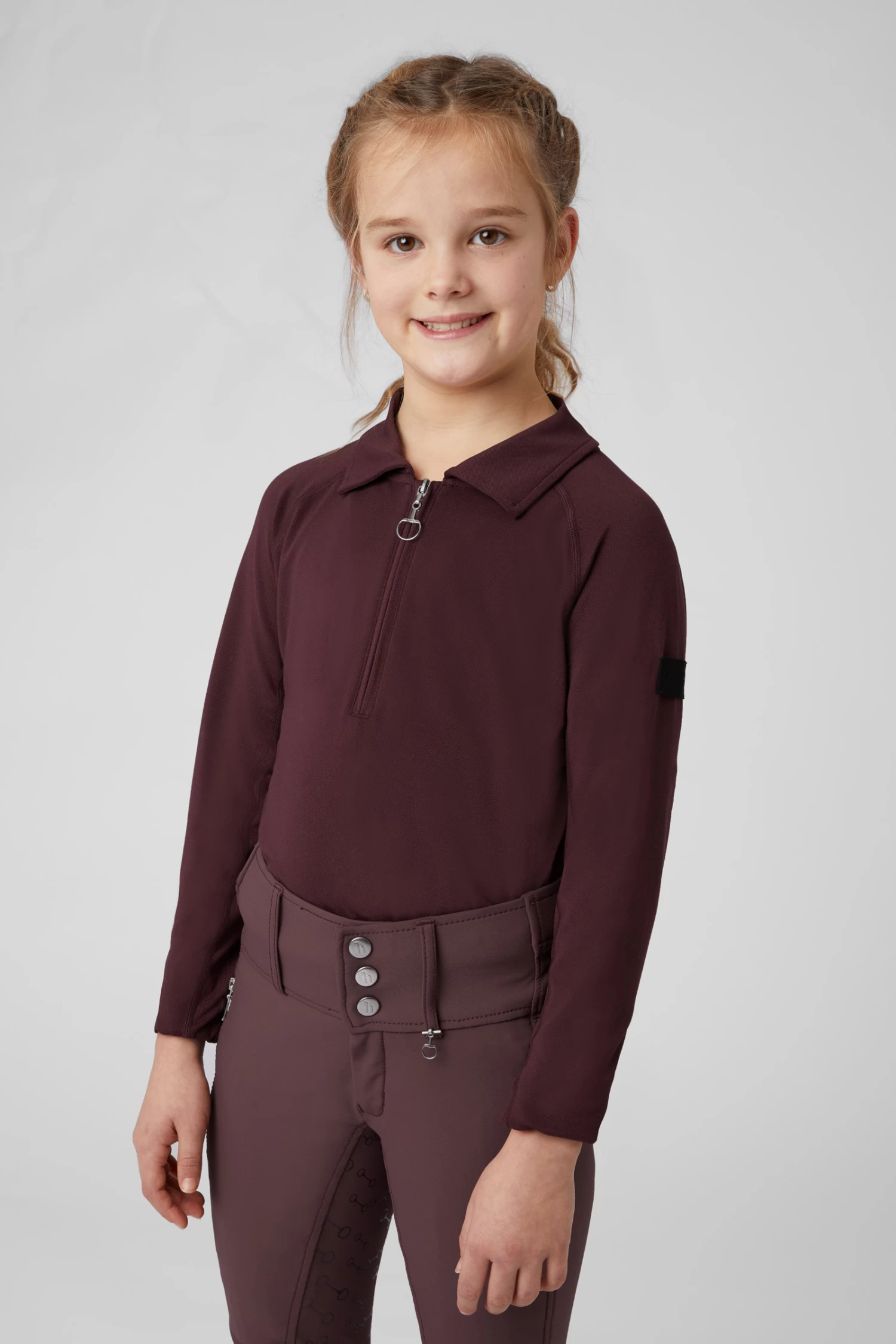 Horze Tiana Kids Polo Shirt with Long Sleeves
