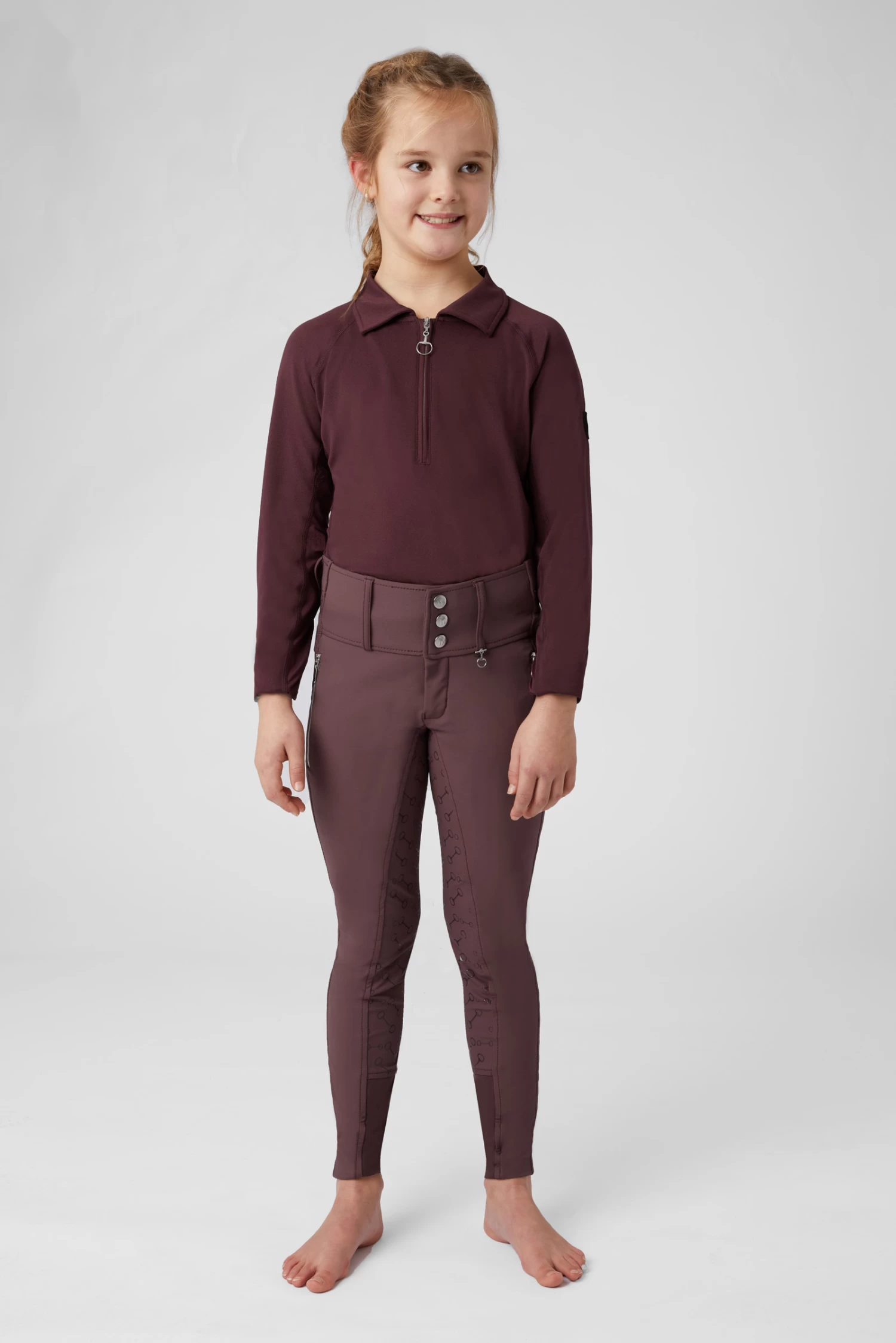 Horze Tiana Kids Polo Shirt with Long Sleeves