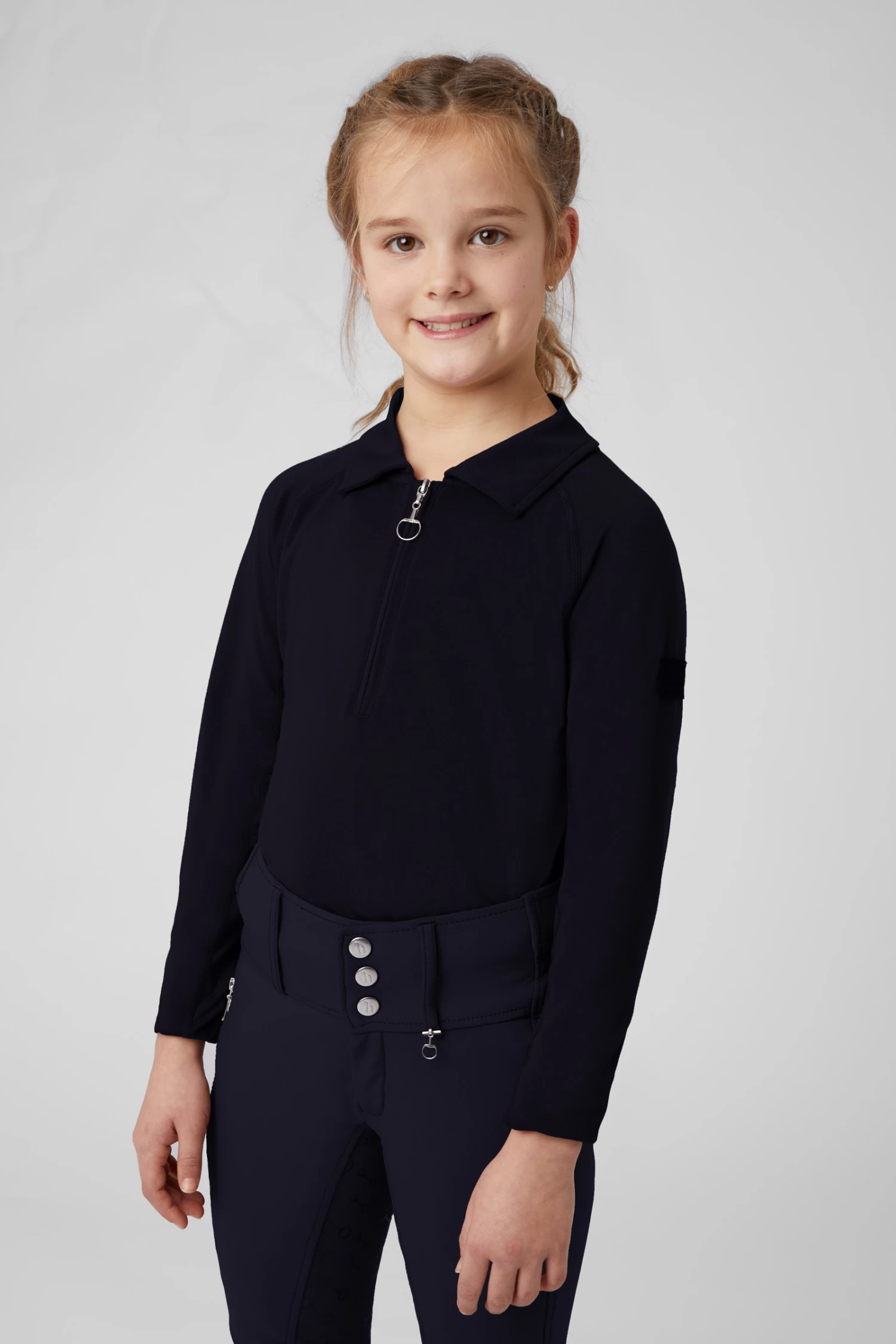 Horze Tiana Kids Polo Shirt with Long Sleeves