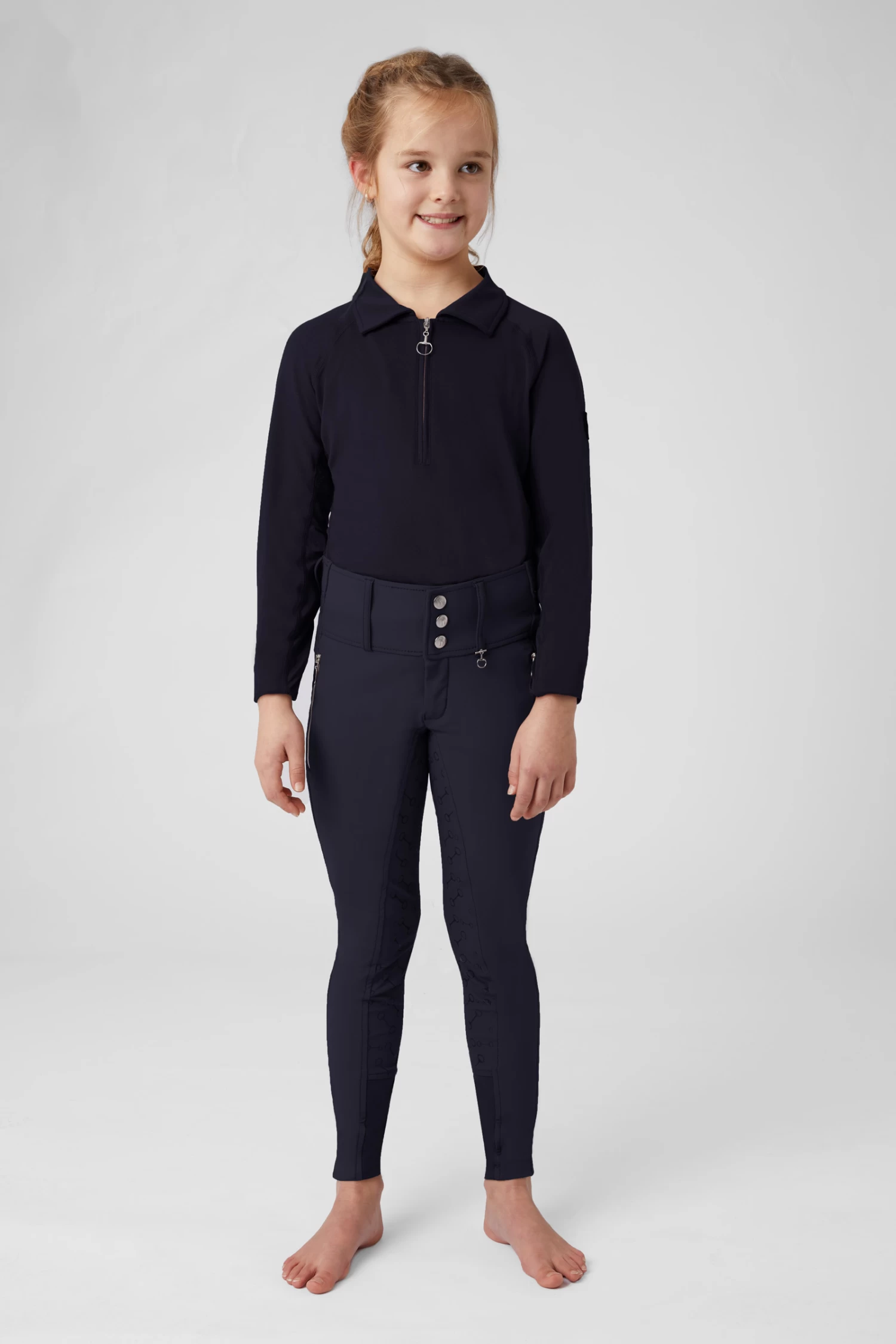 Horze Tiana Kids Polo Shirt with Long Sleeves