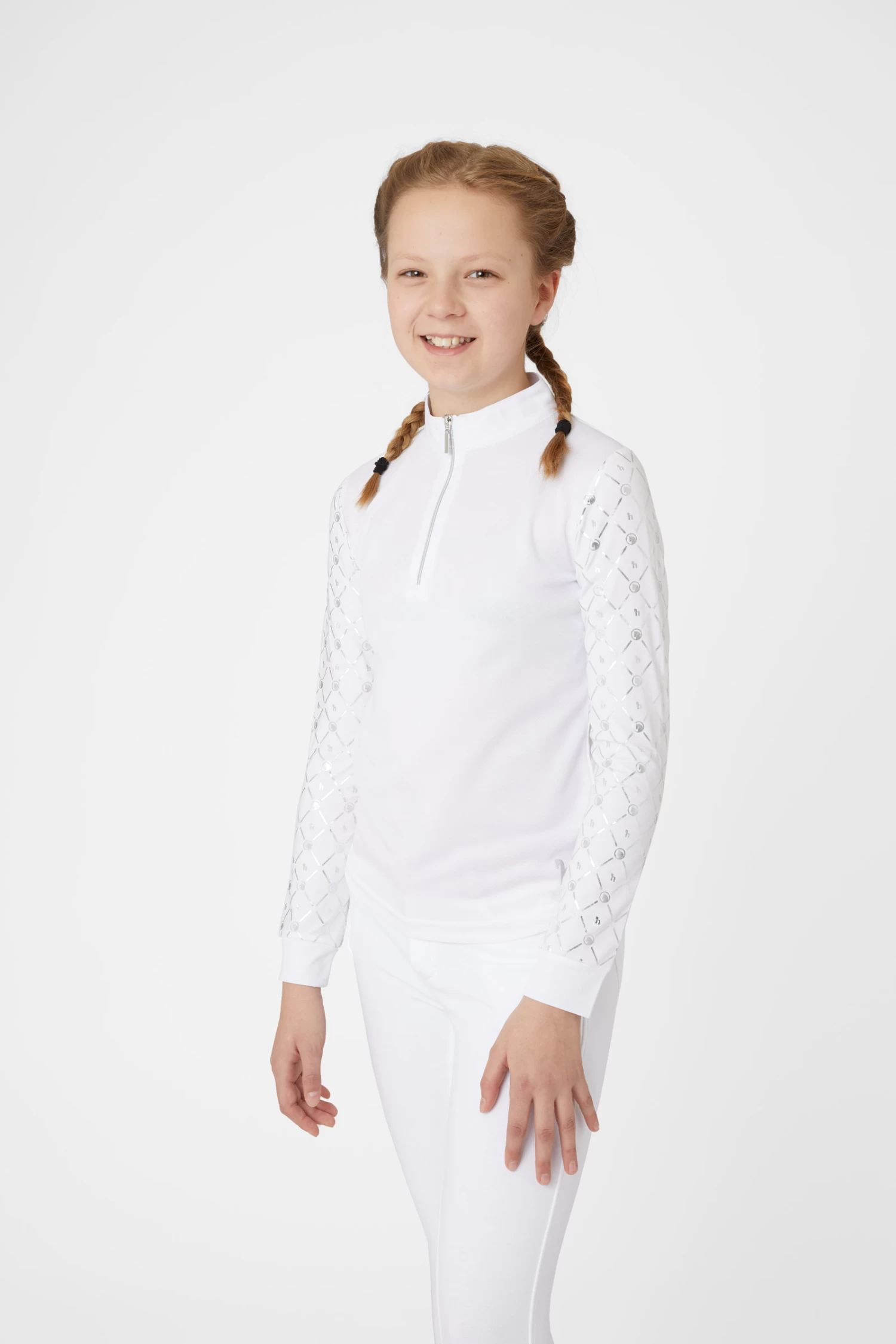 Horze Fia Kids Training/Show Shirt with Long Sleeves