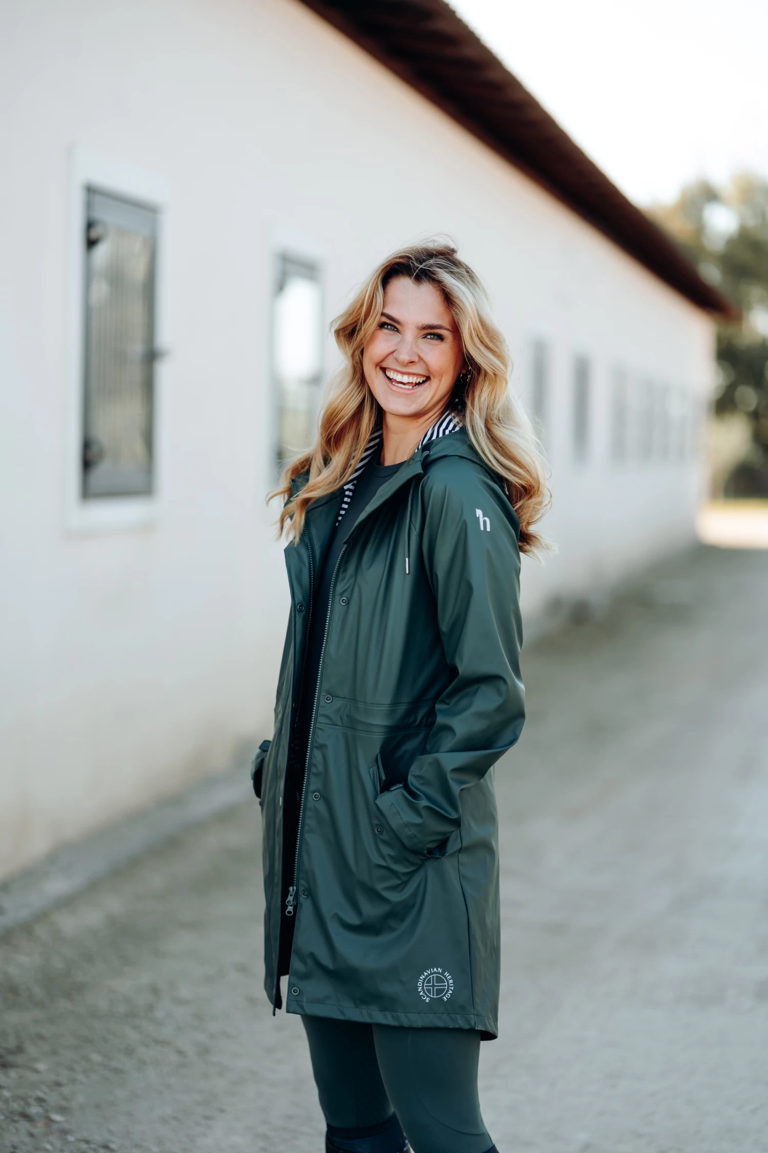 Horze Dania Women's PU Rain Coat with Jersey Lining