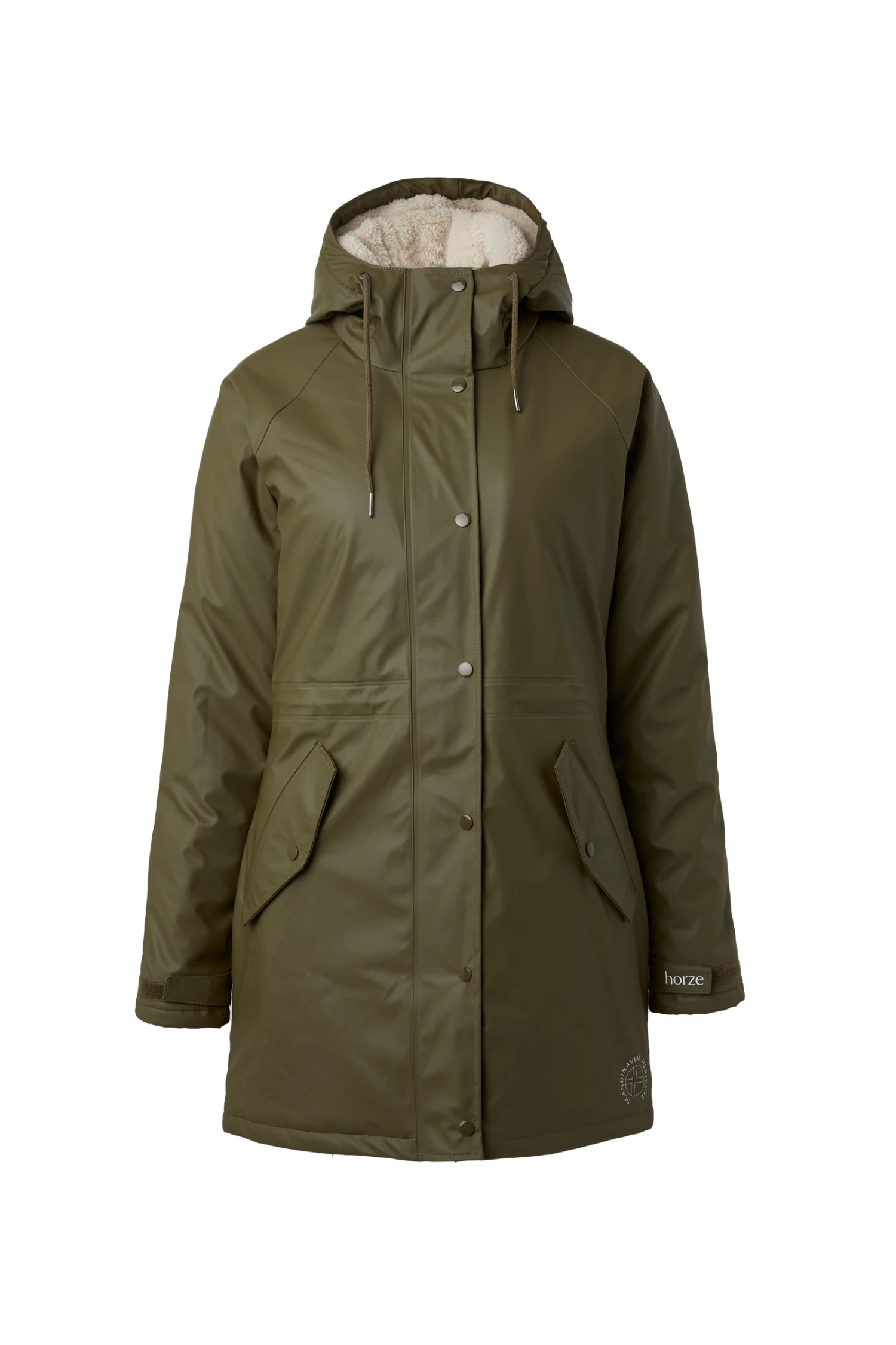 Horze Dania Women's Winter Raincoat with Fleece Lining