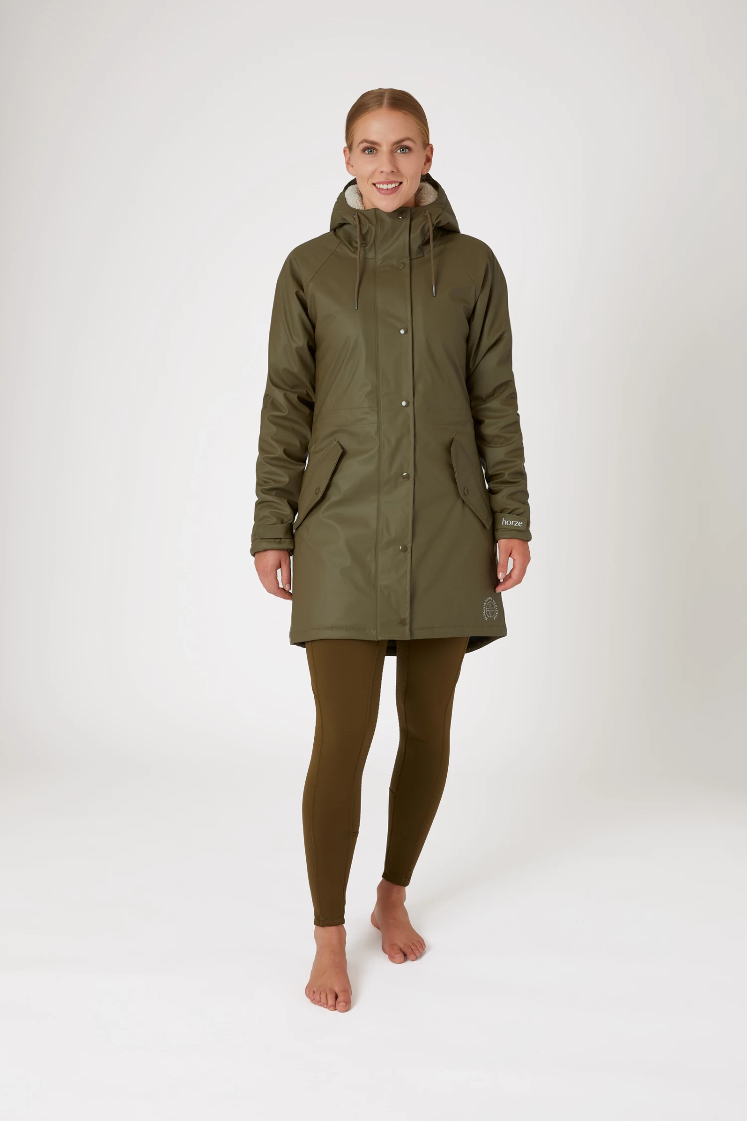 Horze Dania Women's Winter Raincoat with Fleece Lining