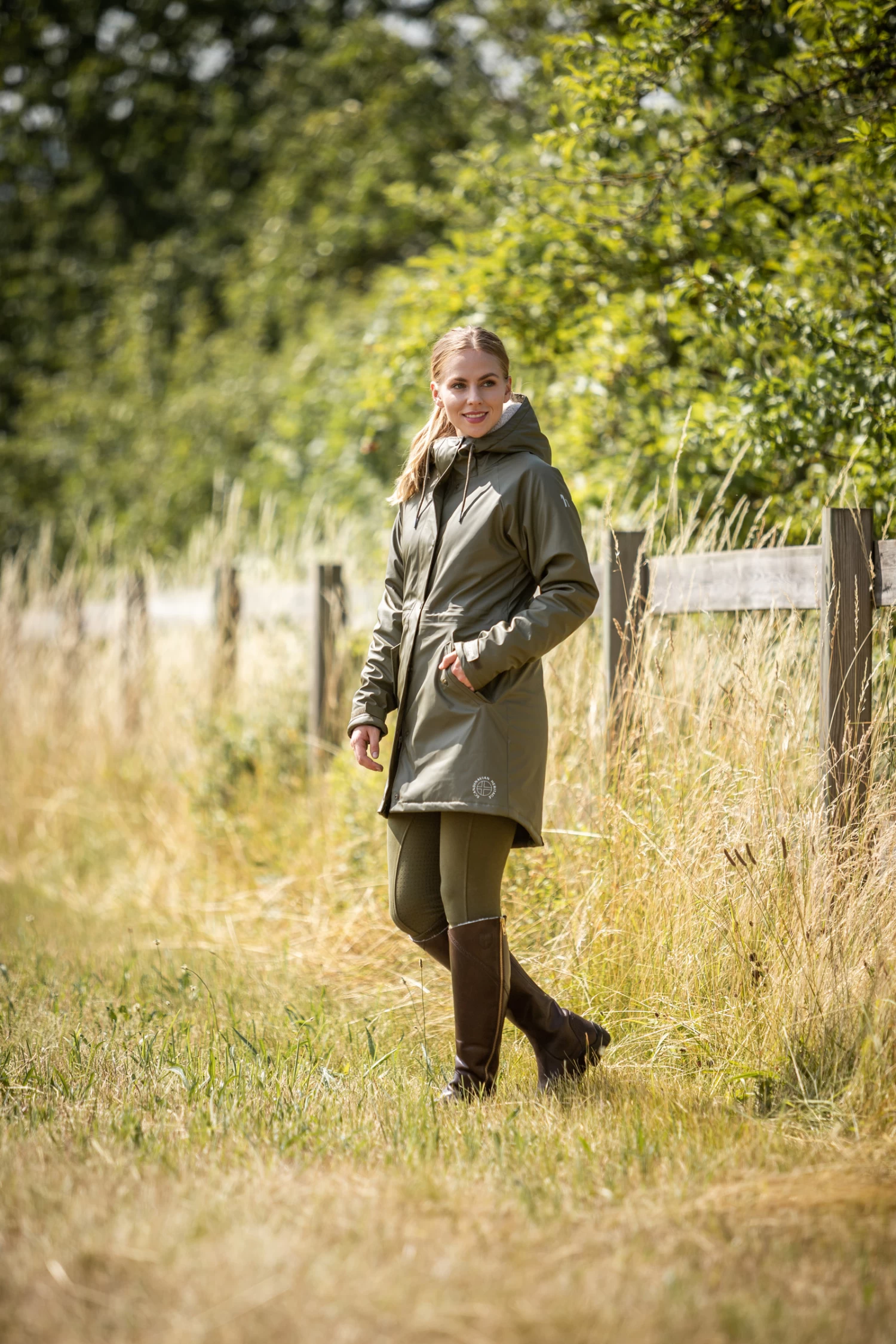 Horze Dania Women's Winter Raincoat with Fleece Lining