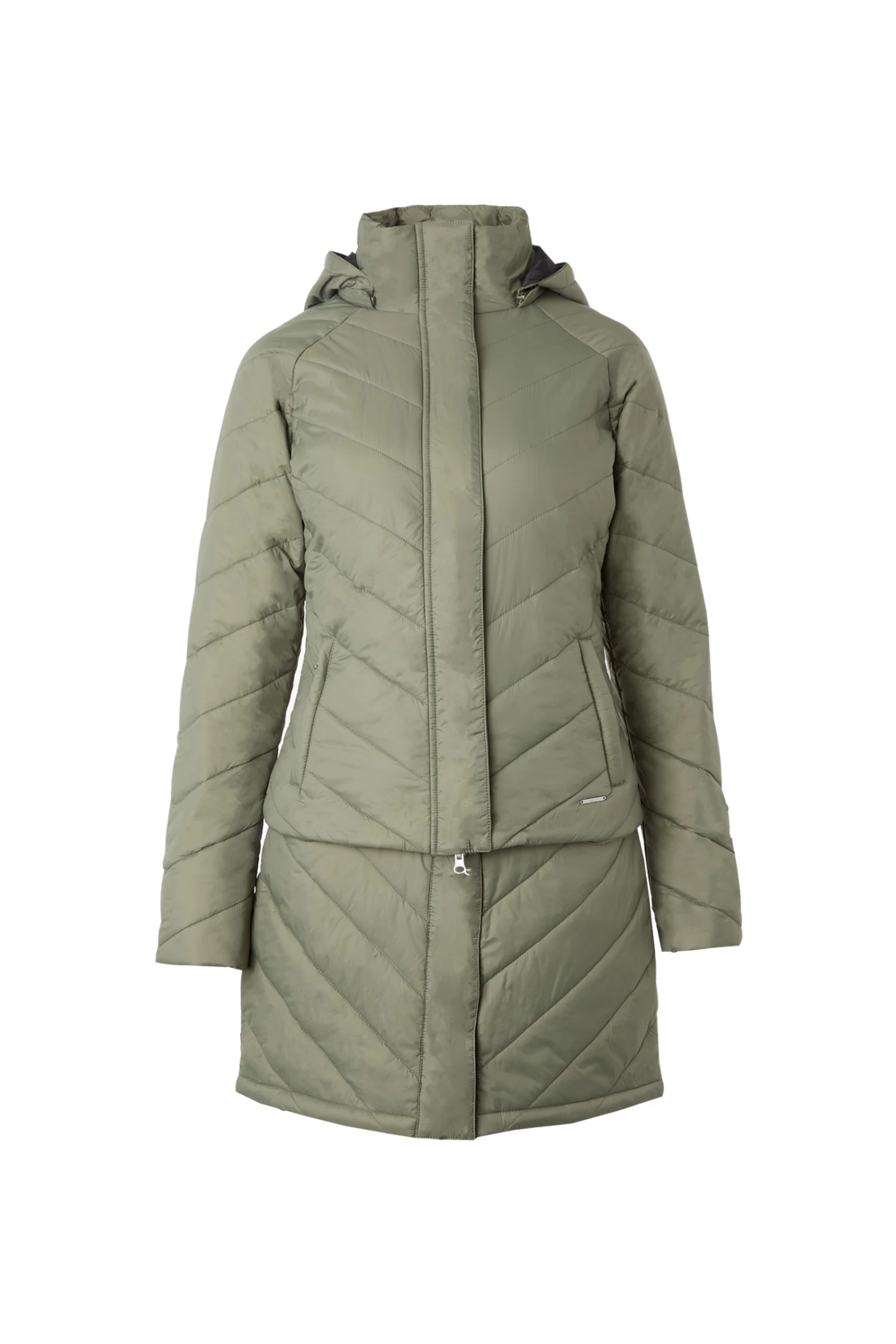 Horze Aurora Padded Parka Riding Riding Jacket with Removable Skirt