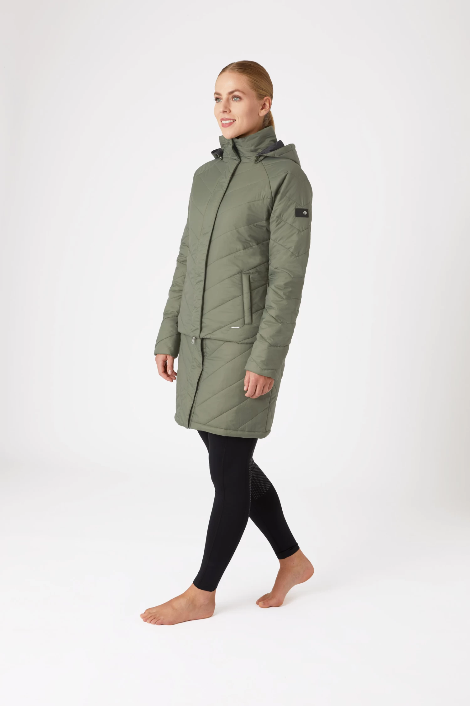Horze Aurora Padded Parka Riding Riding Jacket with Removable Skirt