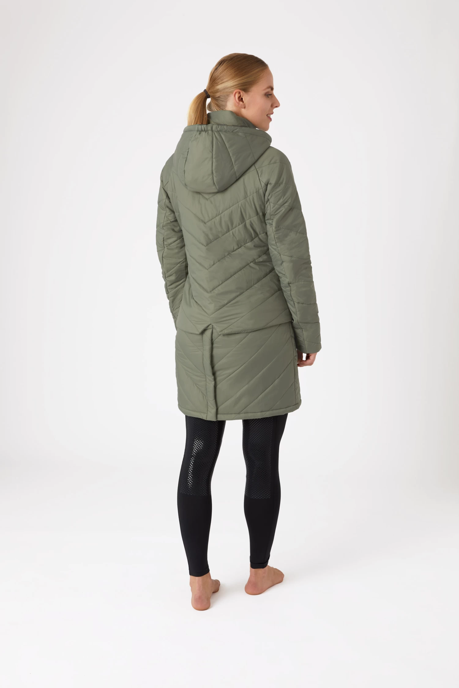 Horze Aurora Padded Parka Riding Riding Jacket with Removable Skirt
