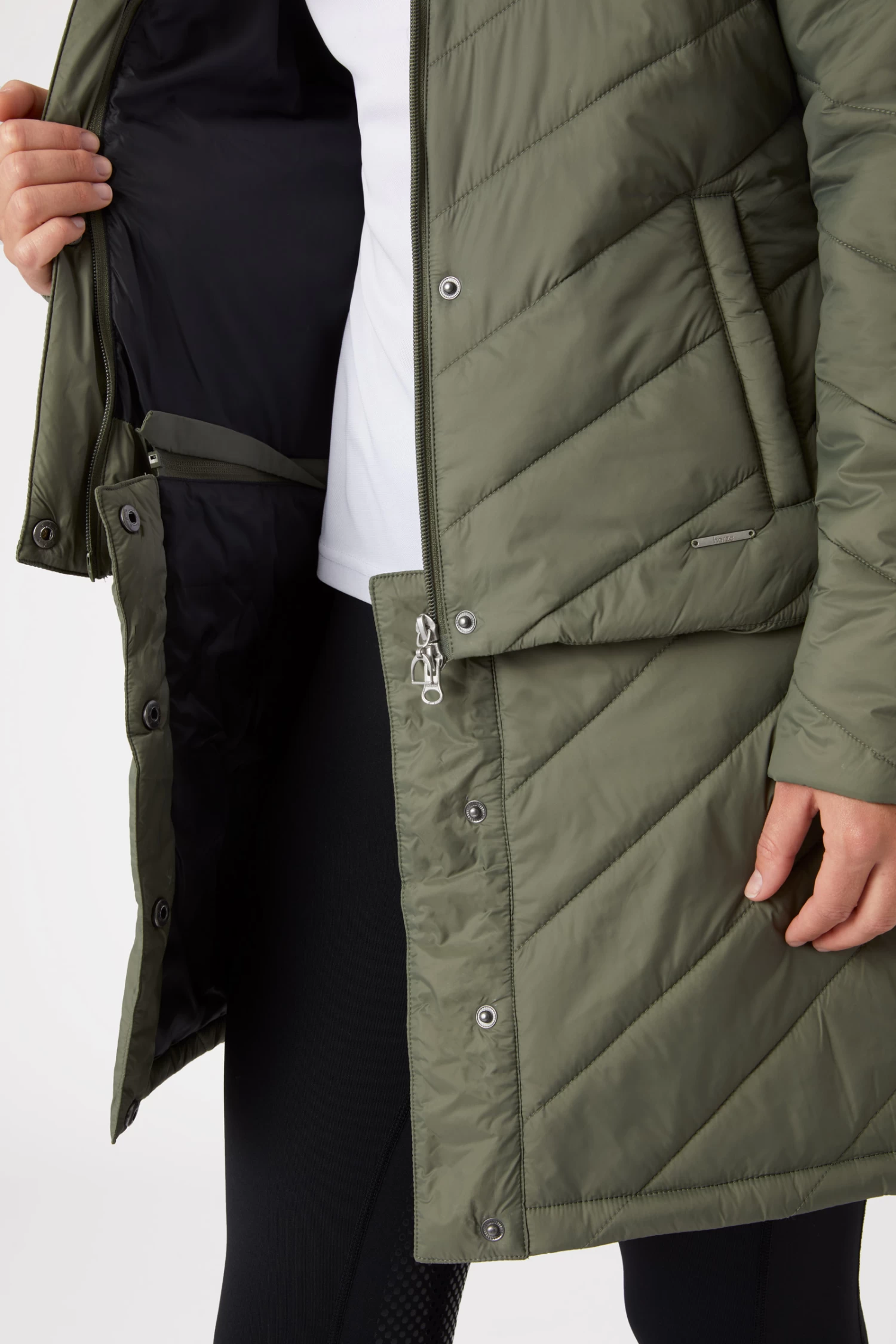 Horze Aurora Padded Parka Riding Riding Jacket with Removable Skirt