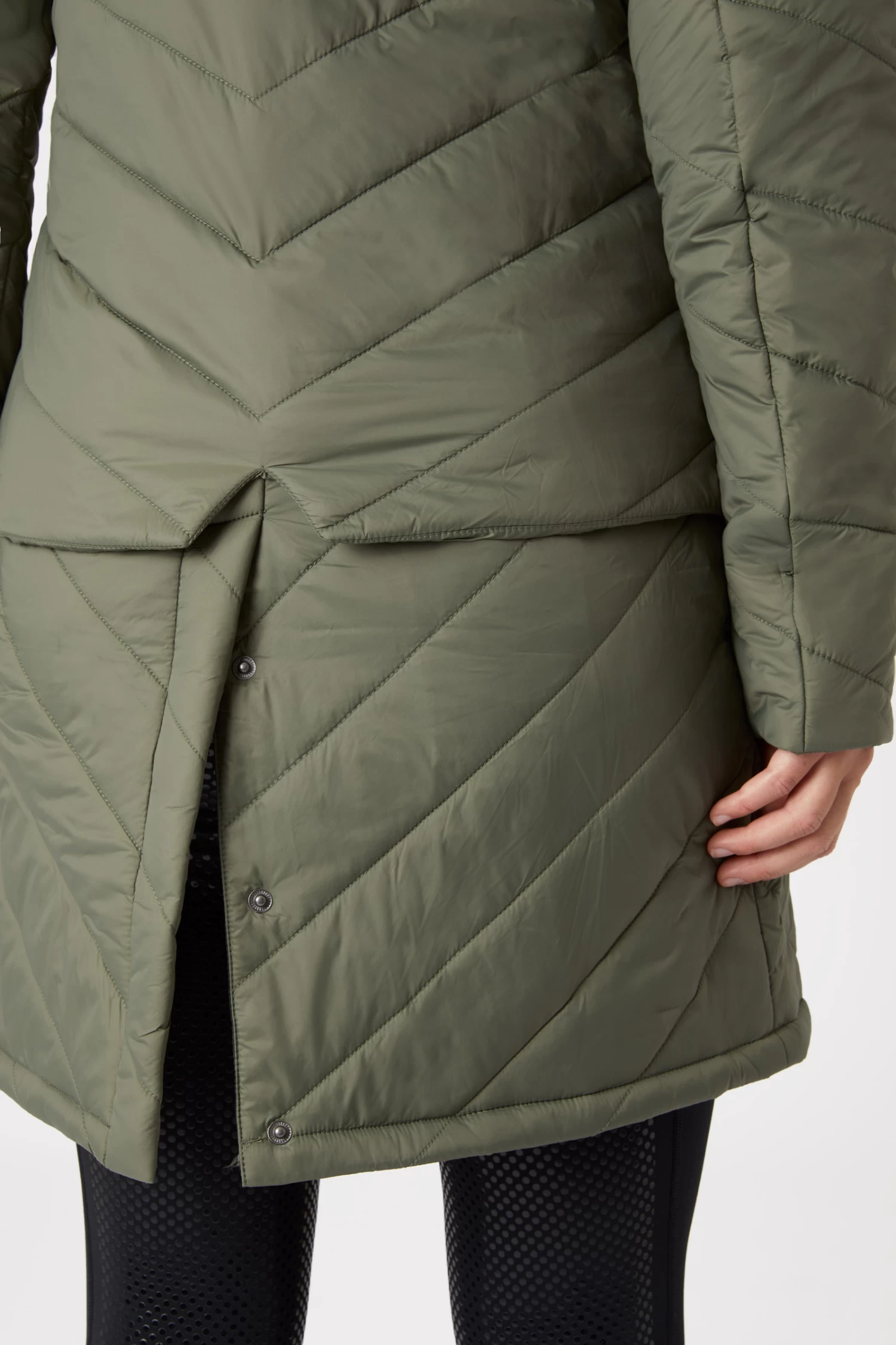 Horze Aurora Padded Parka Riding Riding Jacket with Removable Skirt