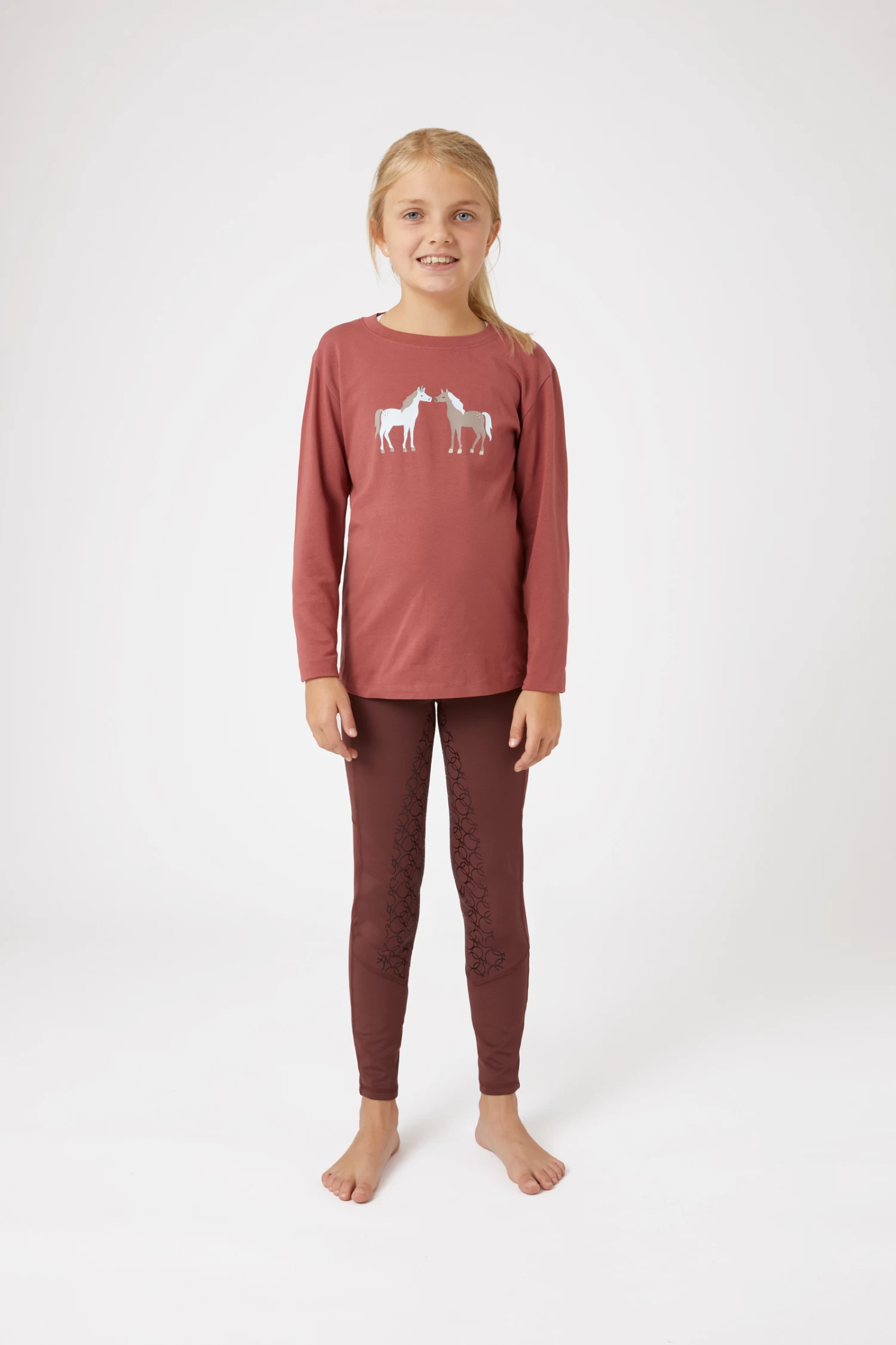 Horze Leighton Teens Long Sleeve Shirt with Print