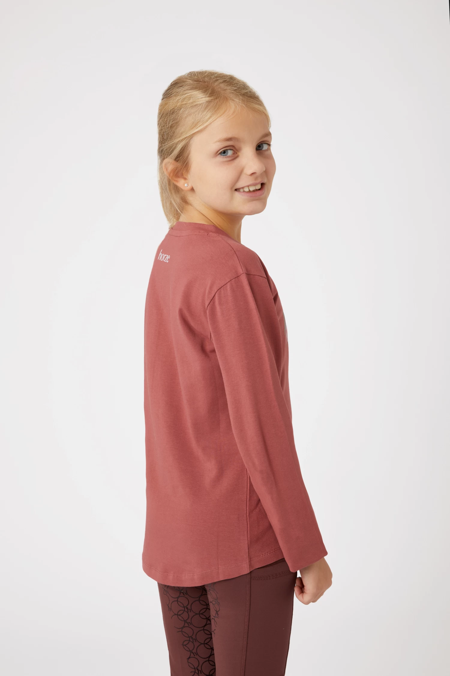 Horze Leighton Teens Long Sleeve Shirt with Print