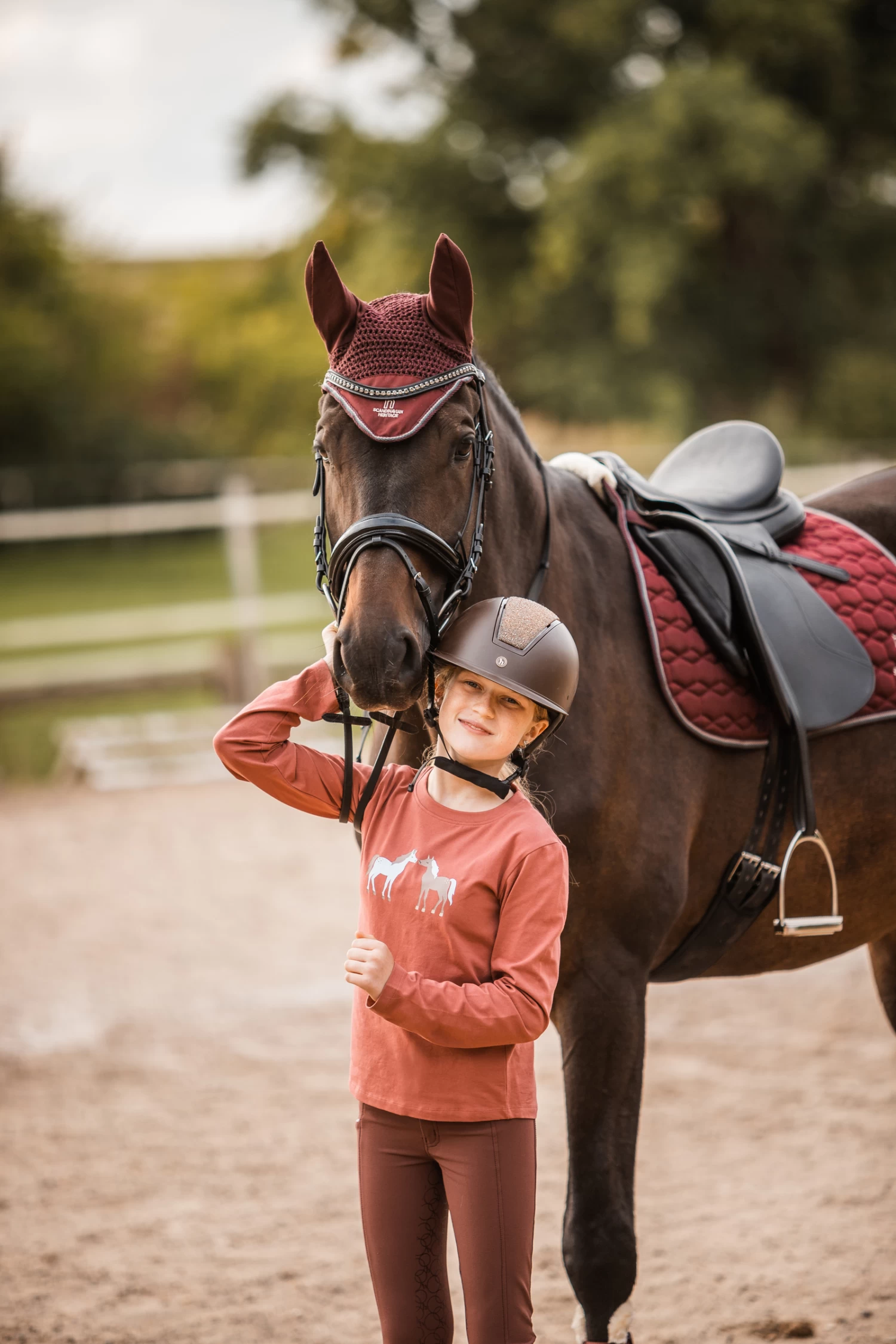 Horze Leighton Teens Long Sleeve Shirt with Print