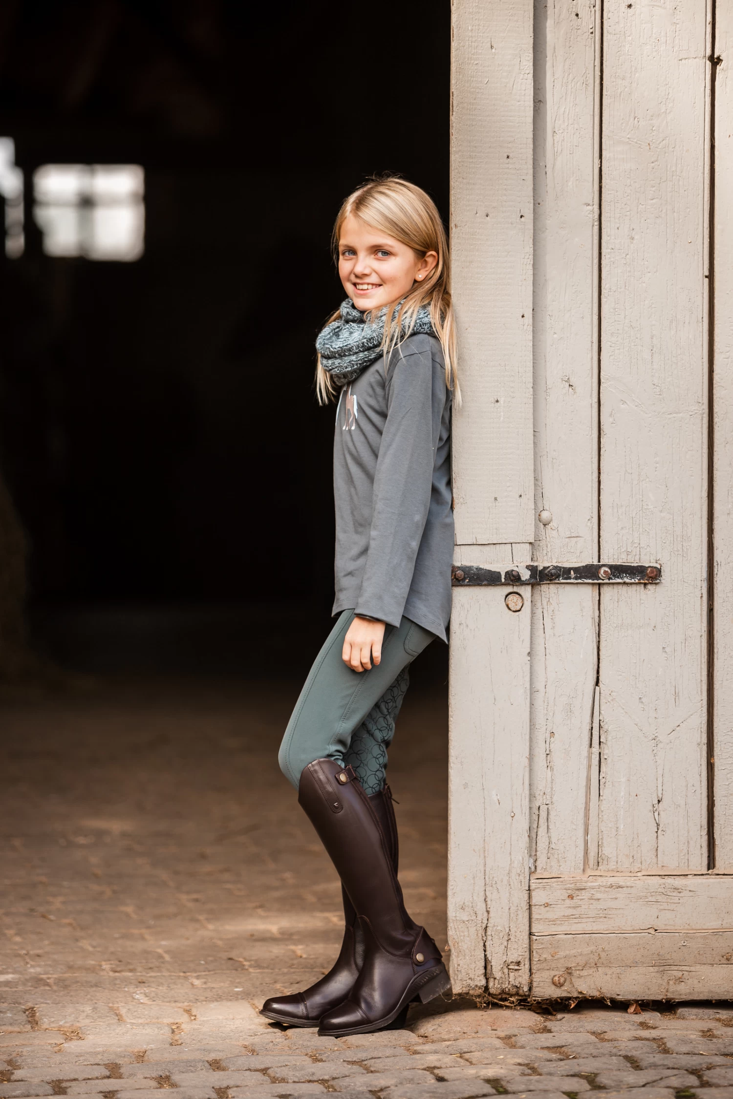 Horze Leighton Teens Long Sleeve Shirt with Print