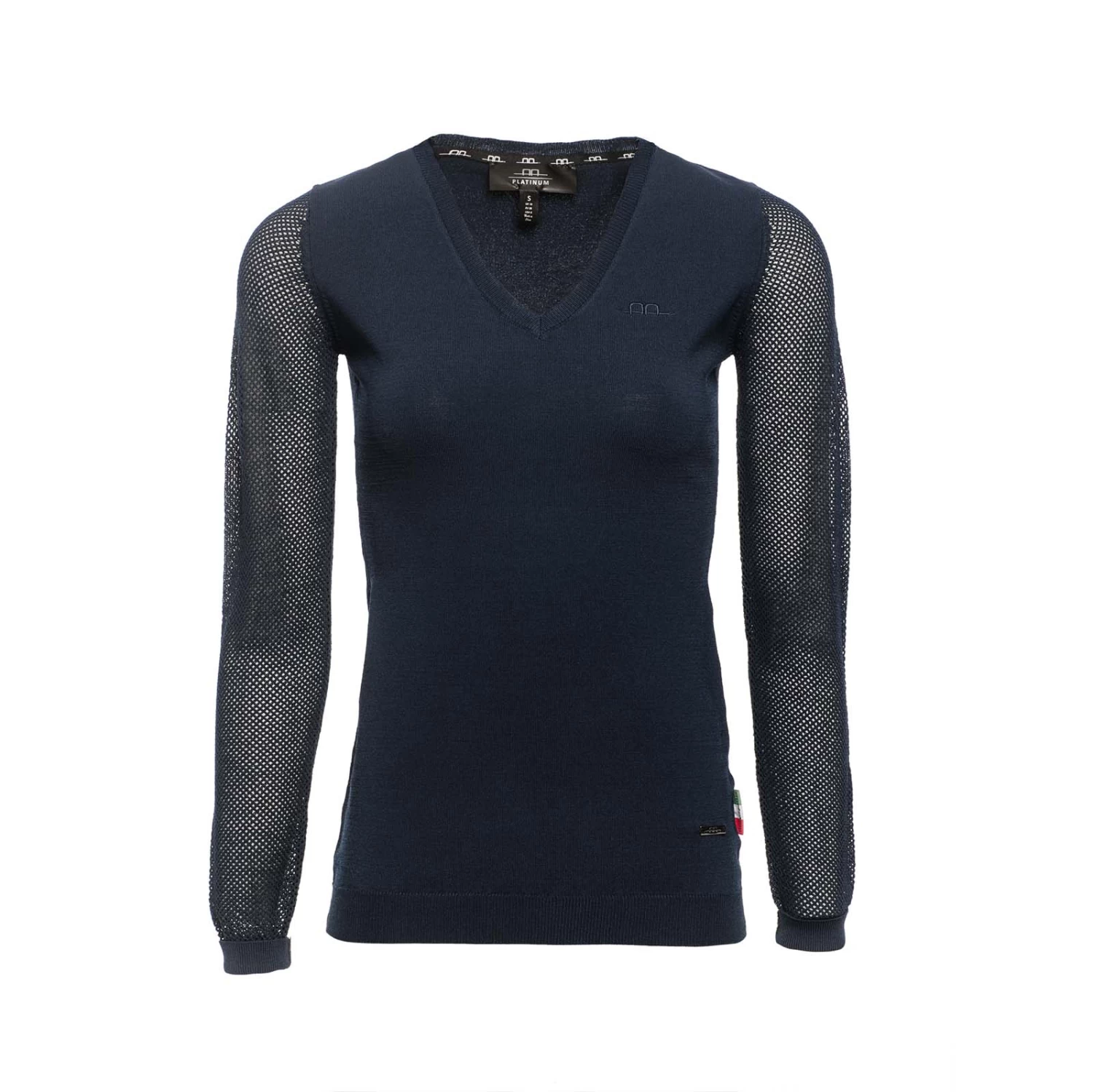 AA Ladies' Sweater with Perforated Sleeves