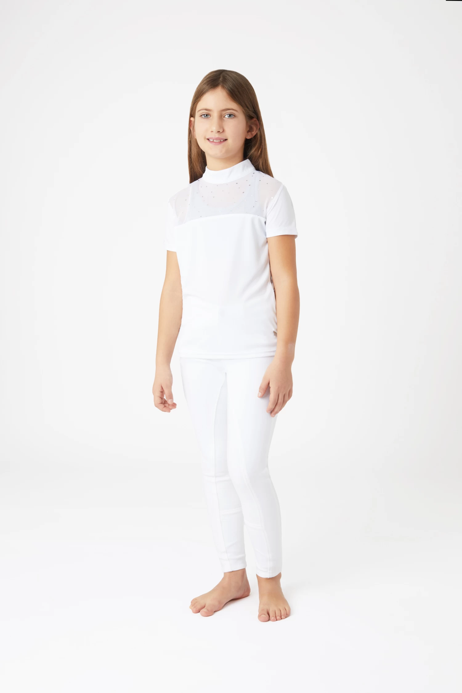 Horze Kaya Kids' Show Shirt with Rhinestone Detail