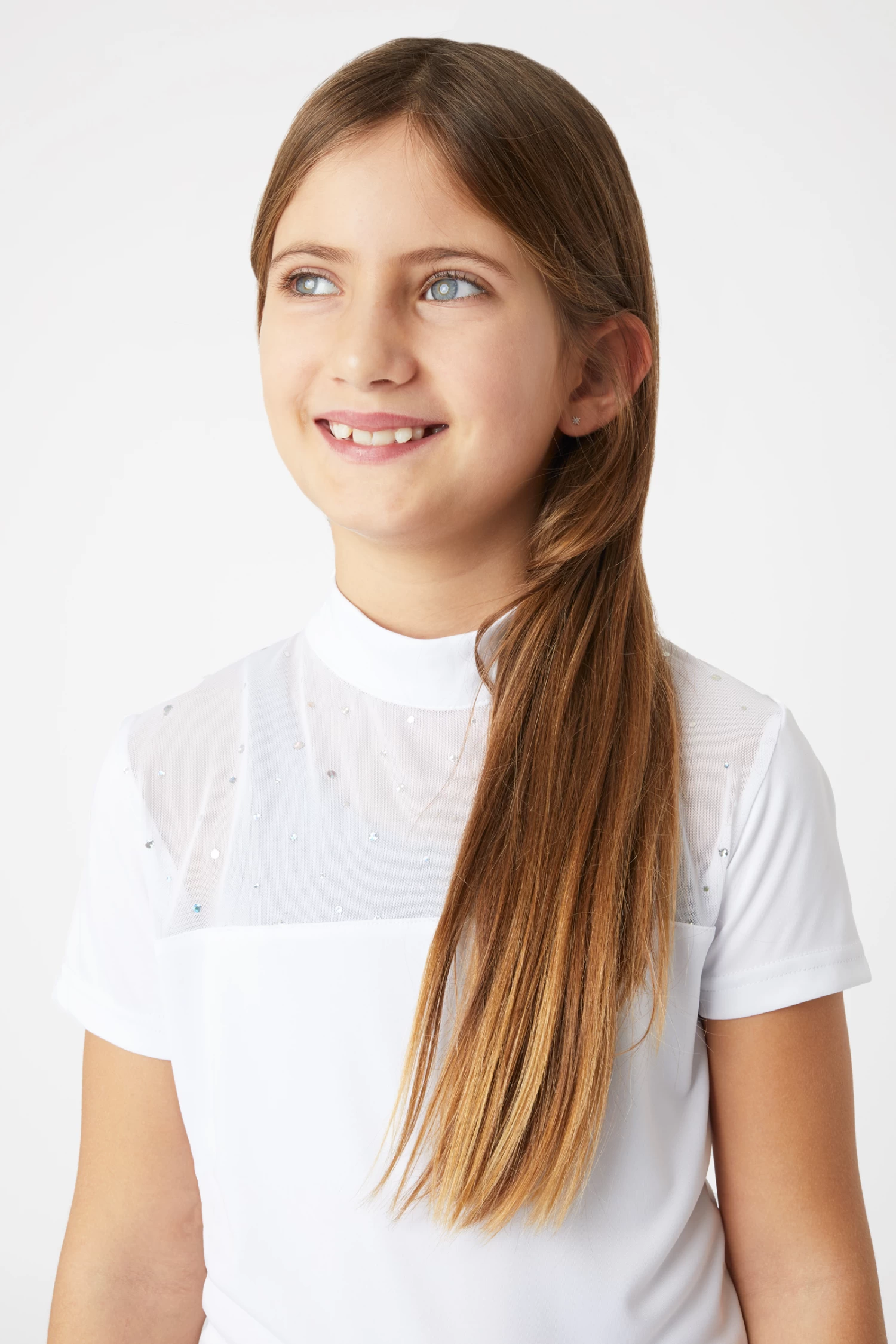 Horze Kaya Kids' Show Shirt with Rhinestone Detail
