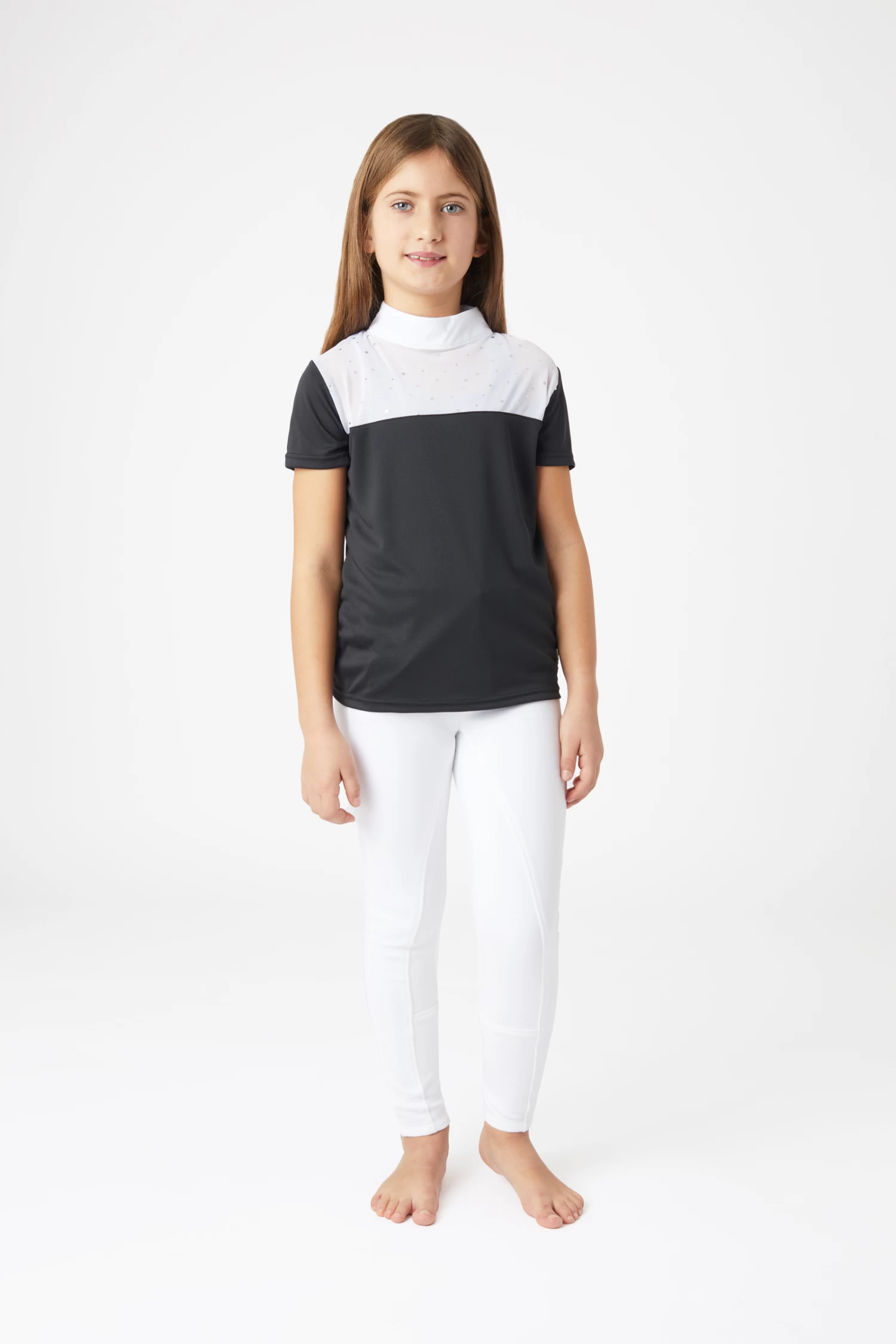 Horze Kaya Kids' Show Shirt with Rhinestone Detail