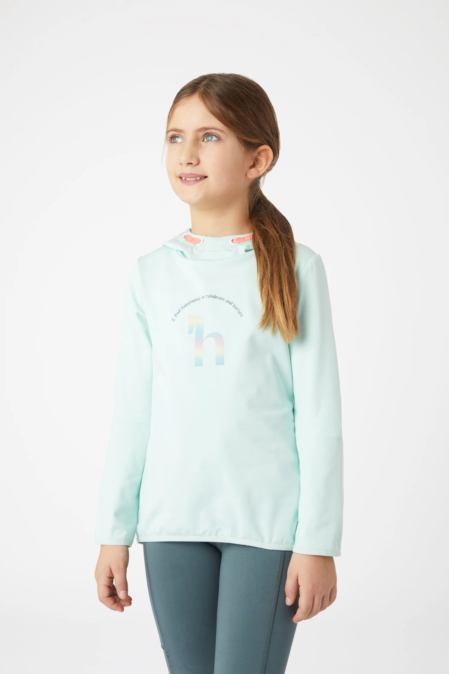 Horze Chloe Kids' Functional Hoodie with Logo Print