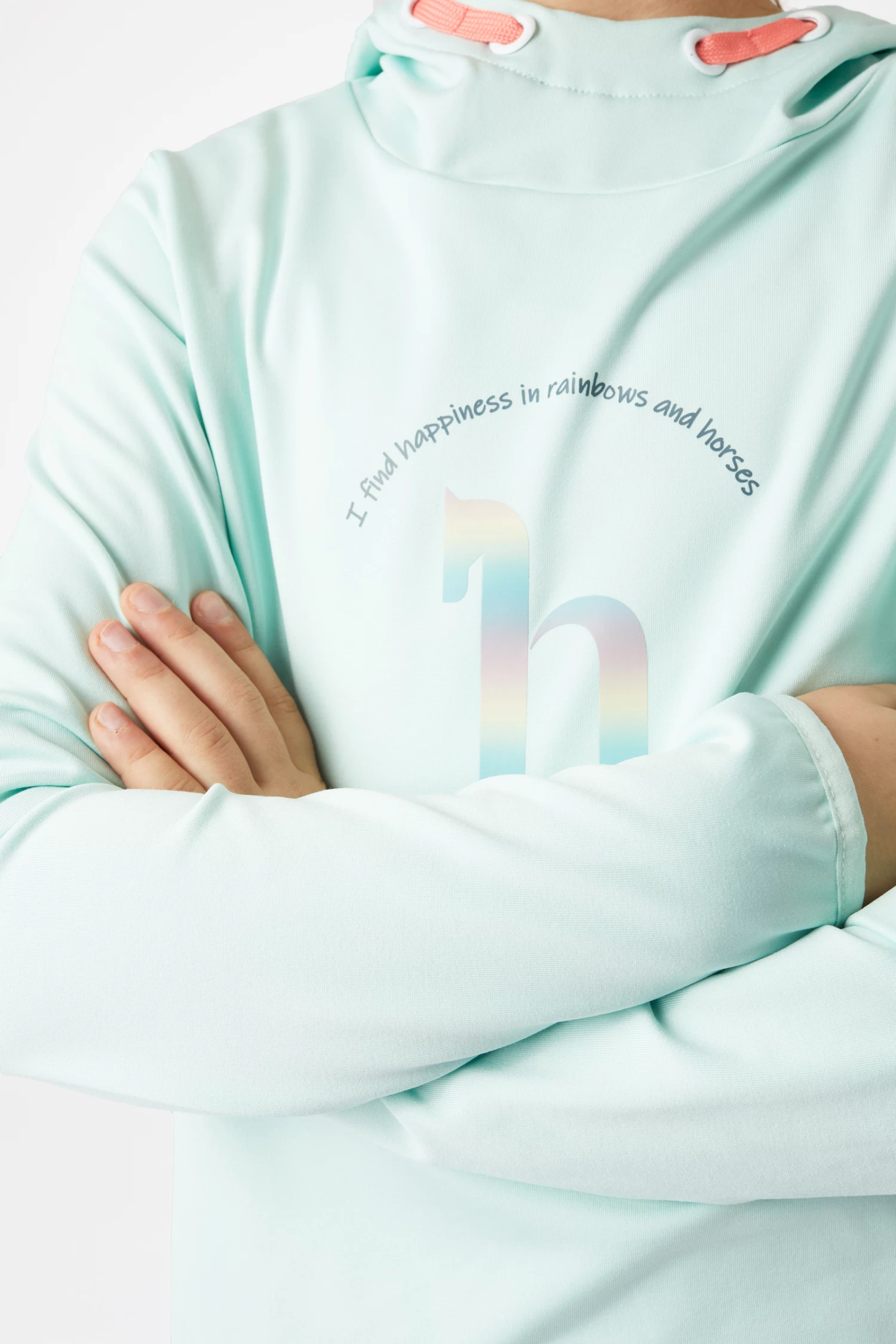 Horze Chloe Kids' Functional Hoodie with Logo Print