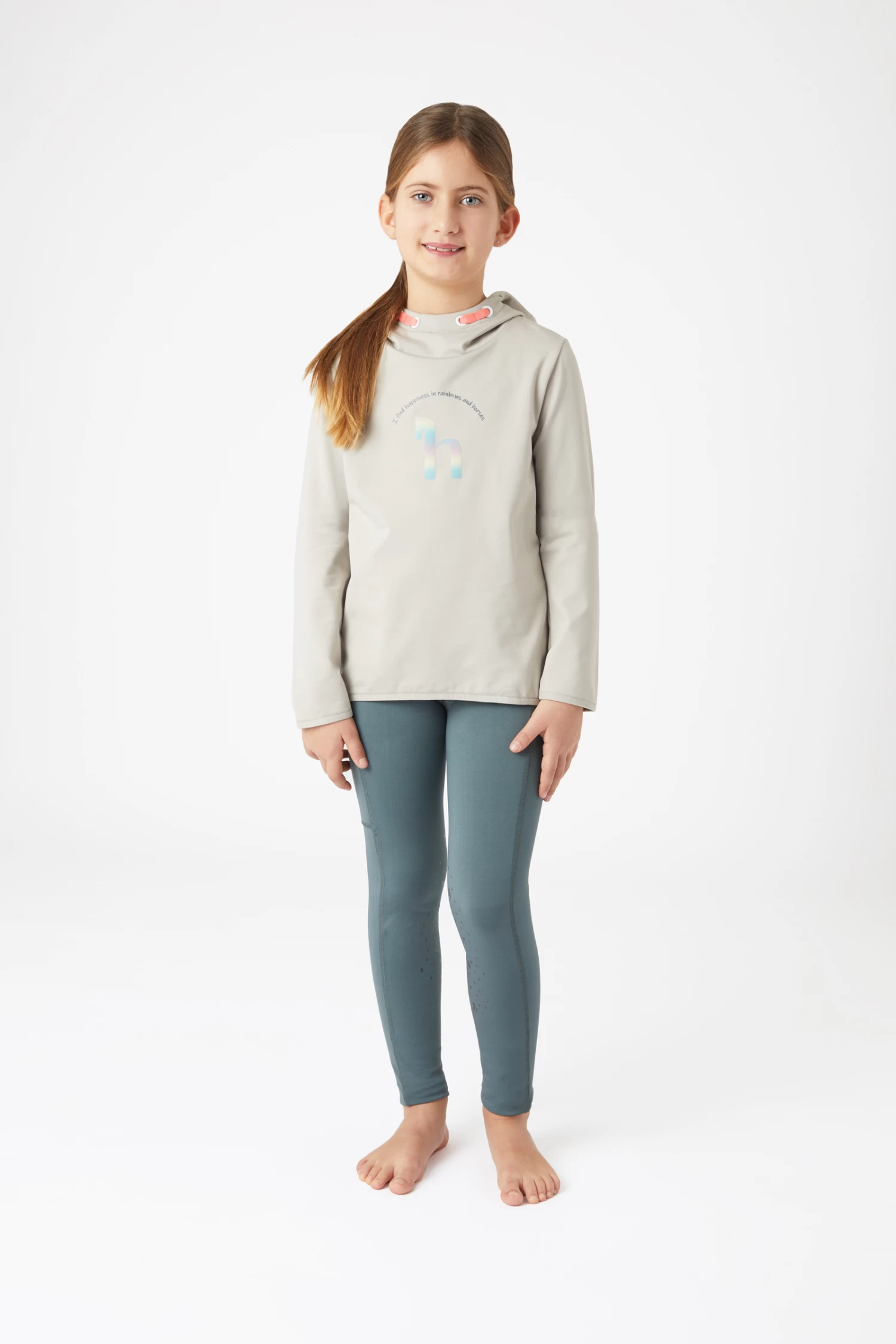Horze Chloe Kids' Functional Hoodie with Logo Print