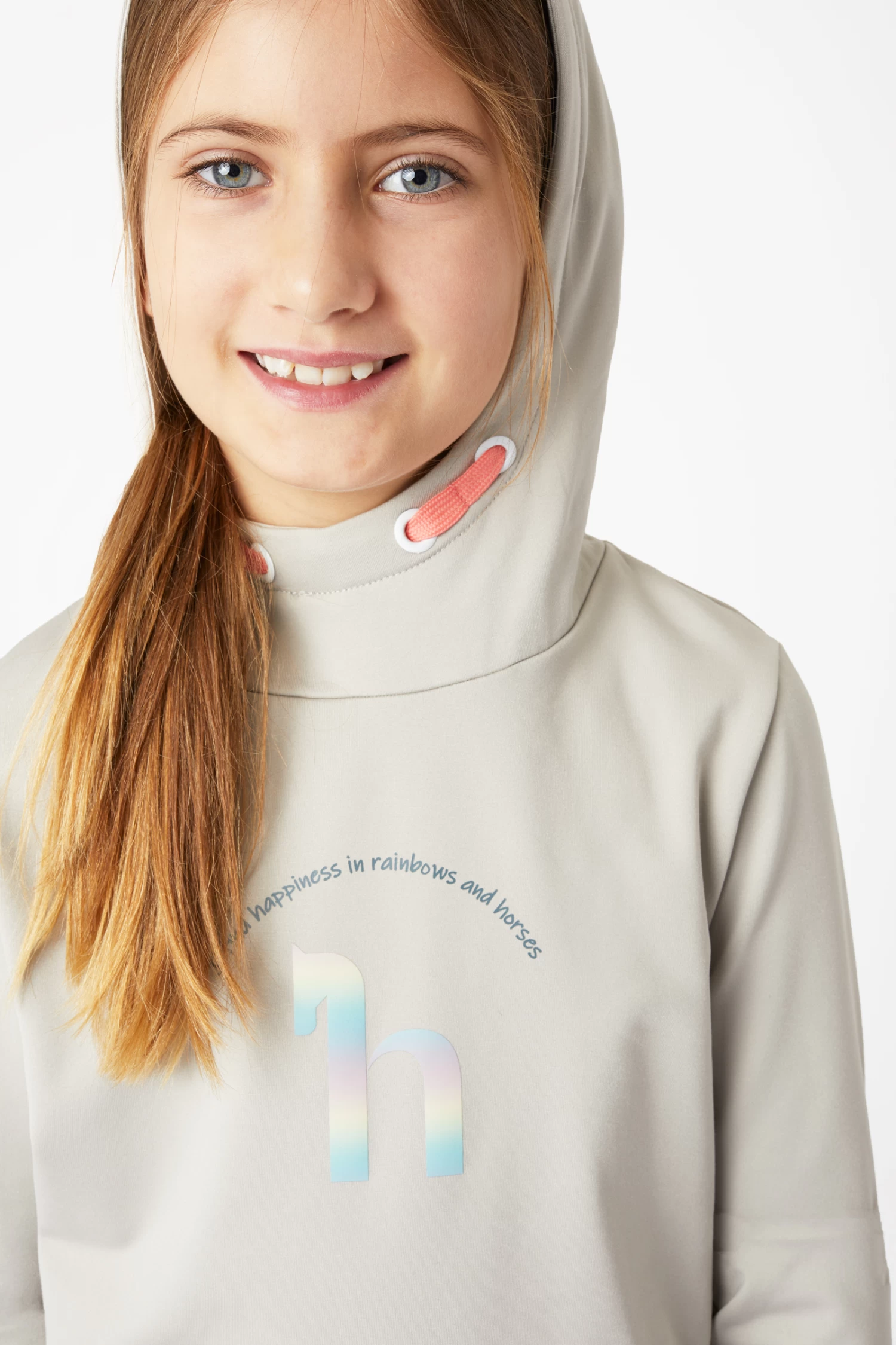 Horze Chloe Kids' Functional Hoodie with Logo Print