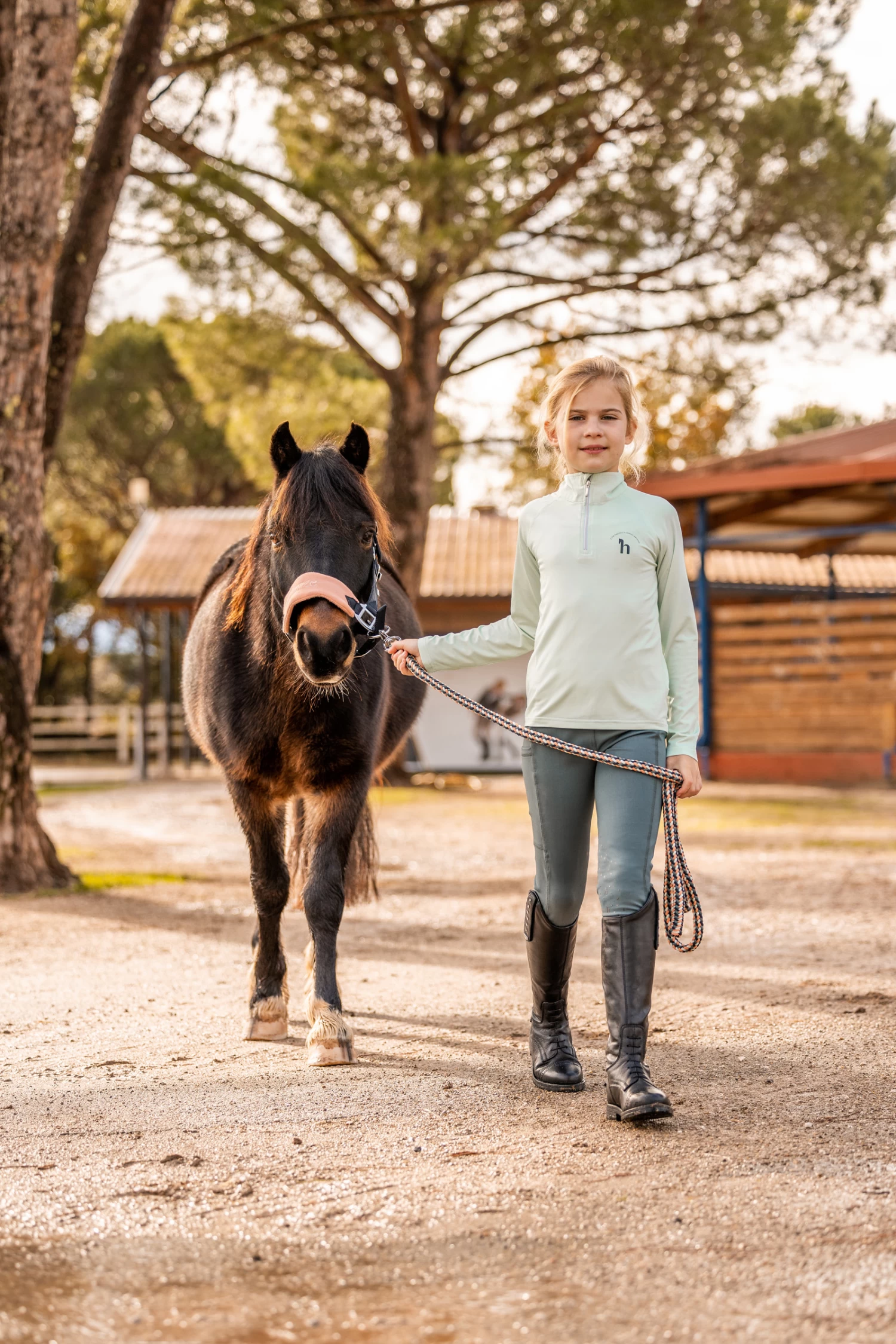 Horze Lola Kids' Functional Training Shirt with Long Sleeves