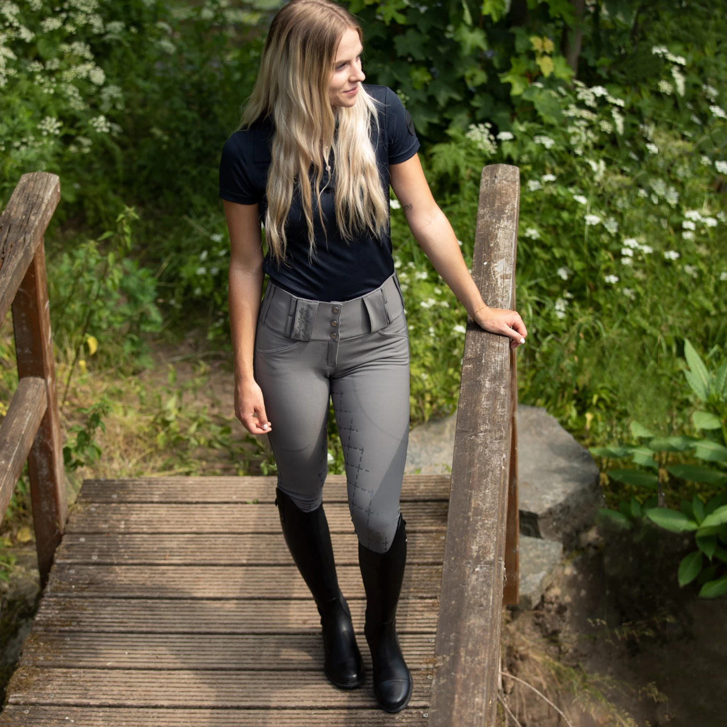 Horze Desiree Women's Silicone Full Seat Breeches belt loops