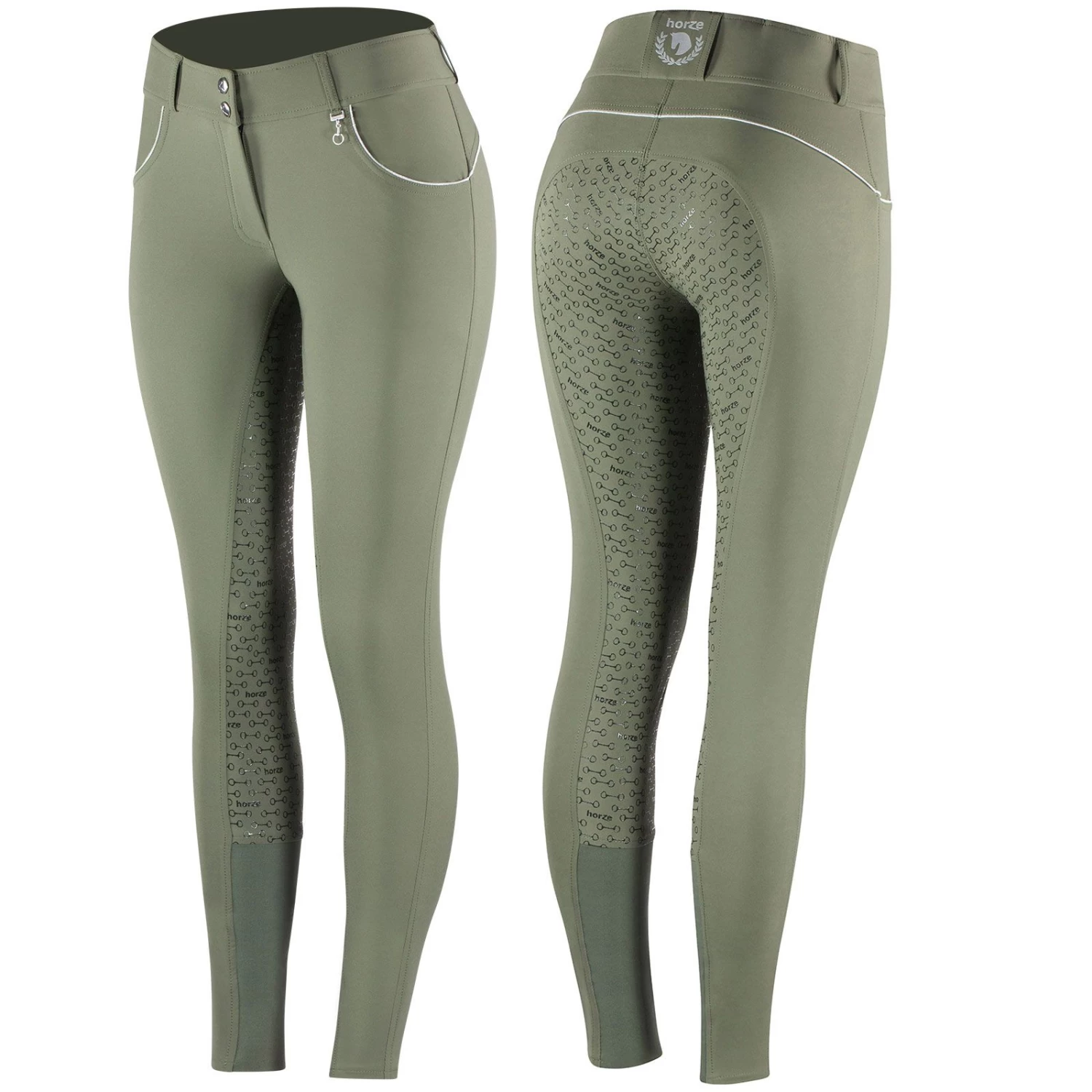 Horze Aubrey Women's High Waist Breeches with Silicone Full Seat