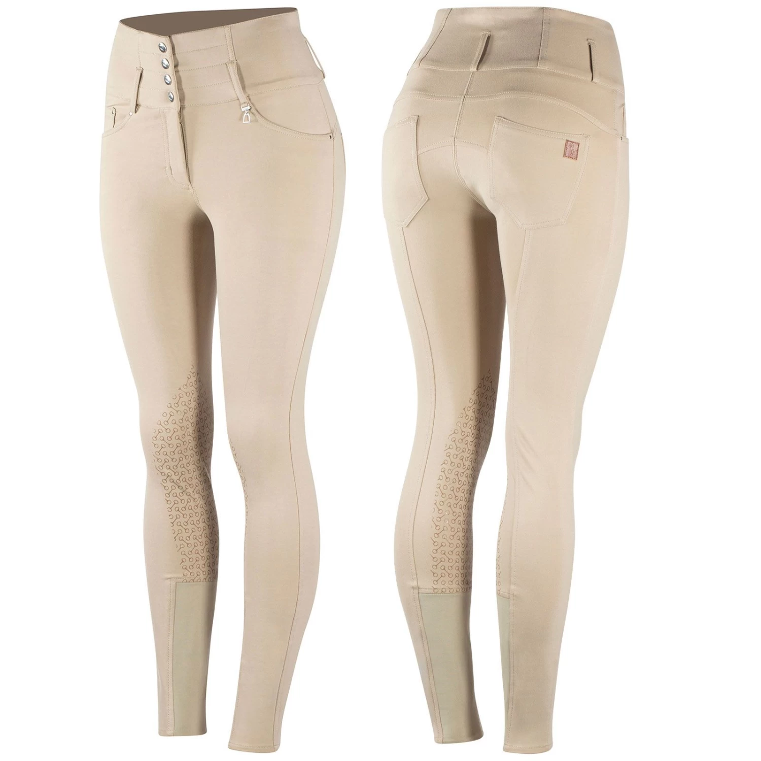 Horze Tara High Waist Silicone Knee Patch Breeches for Women