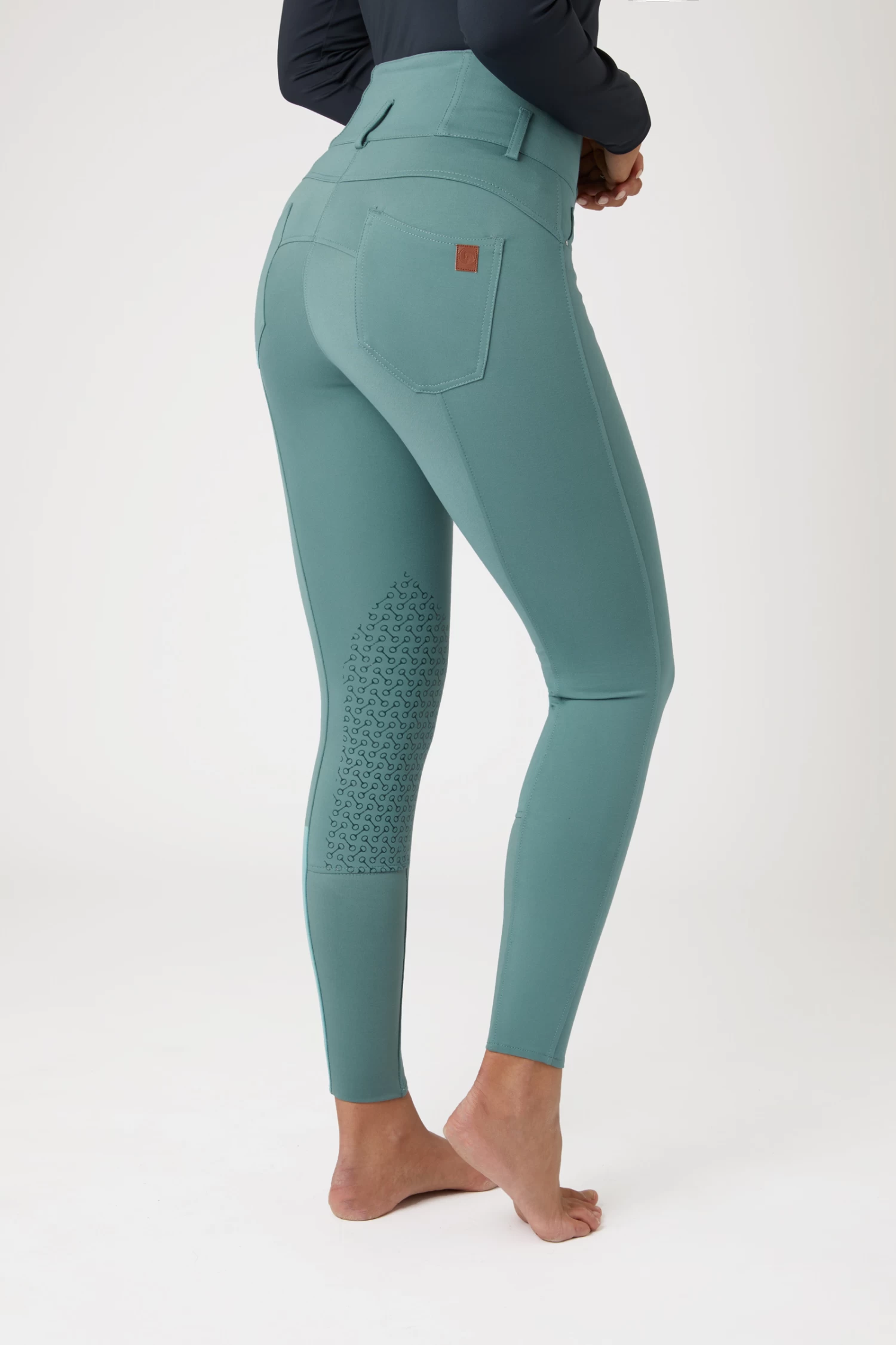 Horze Tara High Waist Silicone Knee Patch Breeches for Women