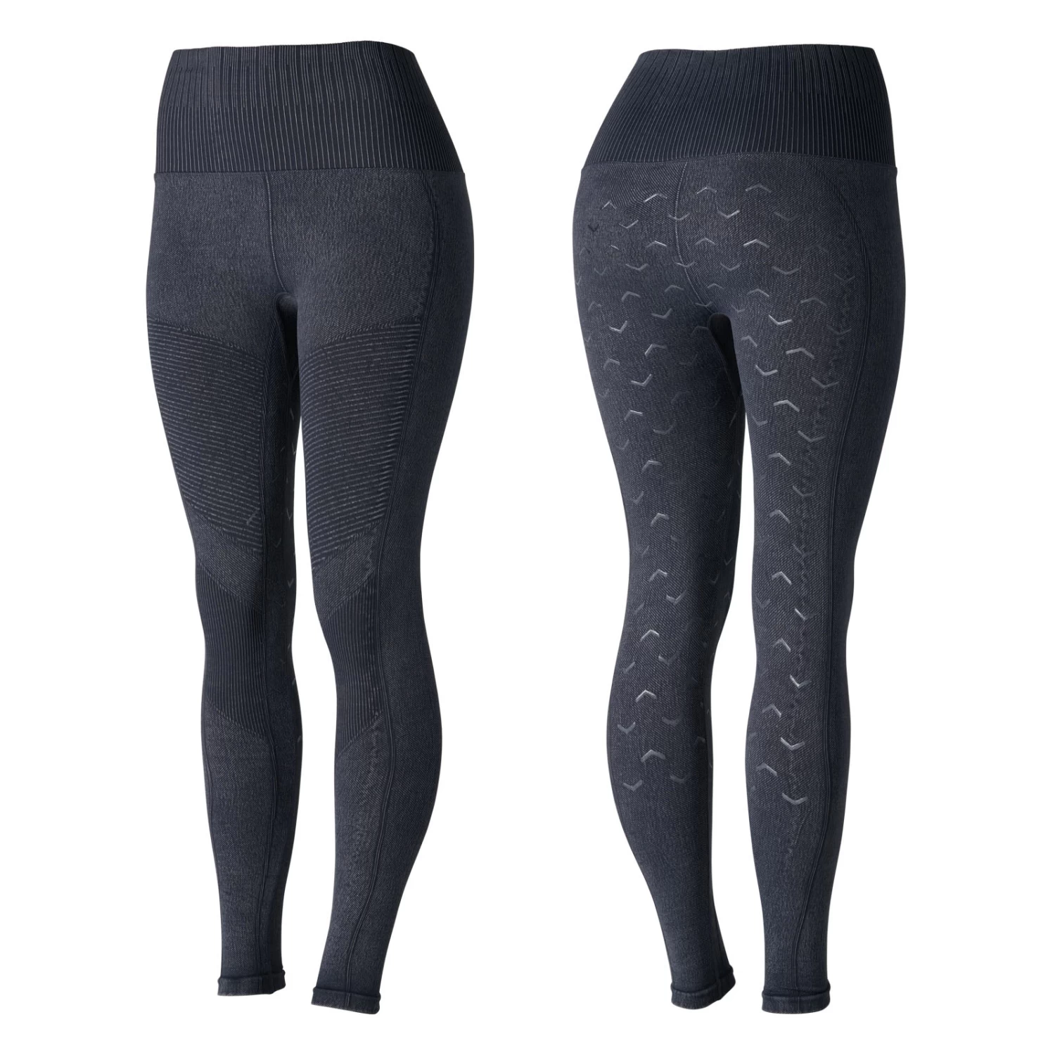 Horze Vanessa Women's Seamless Denim-Look Silicone Full Seat Tights