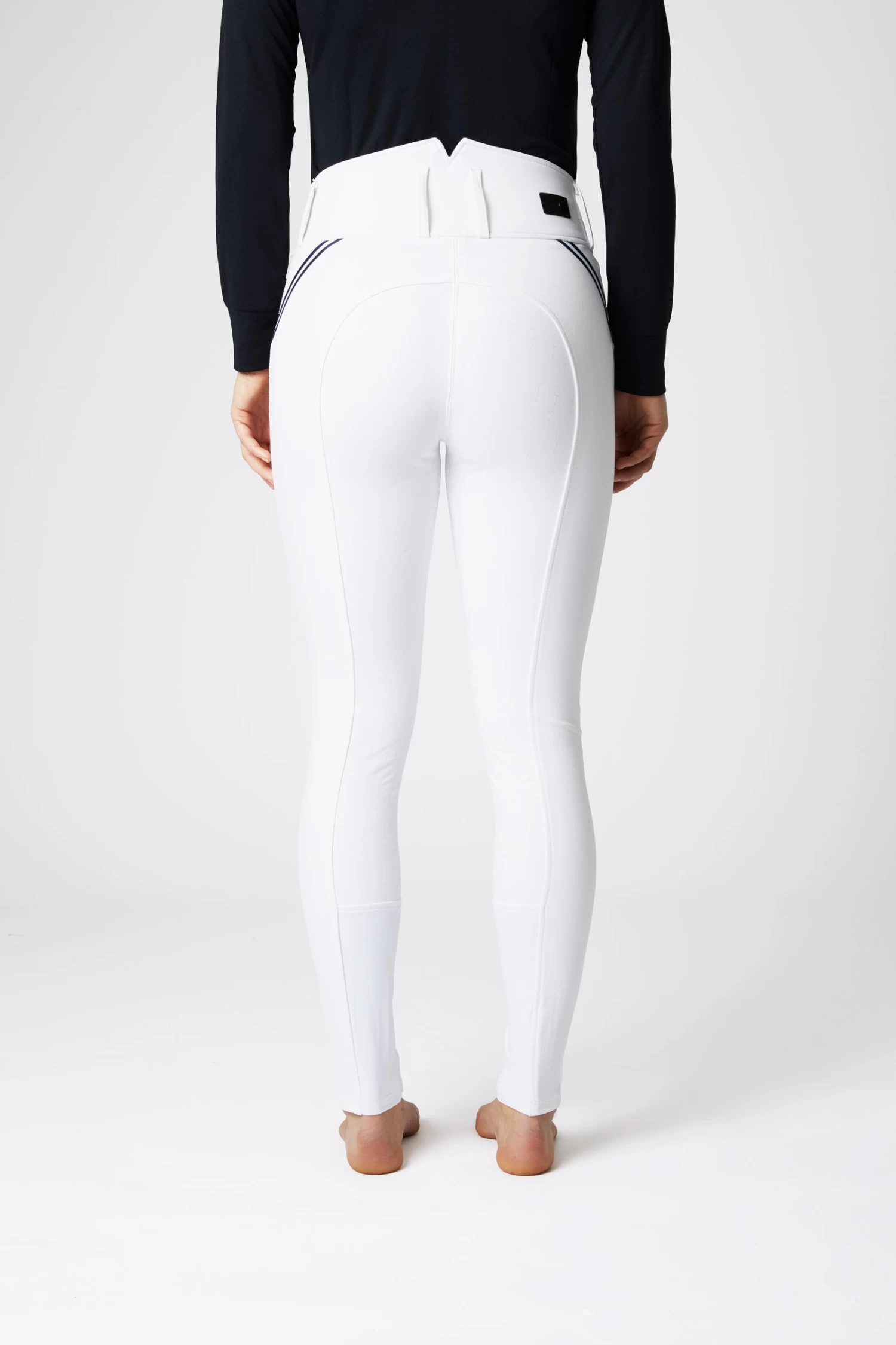 Horze Della High Waist Silicone Full Seat Breeches with Piping for Woman