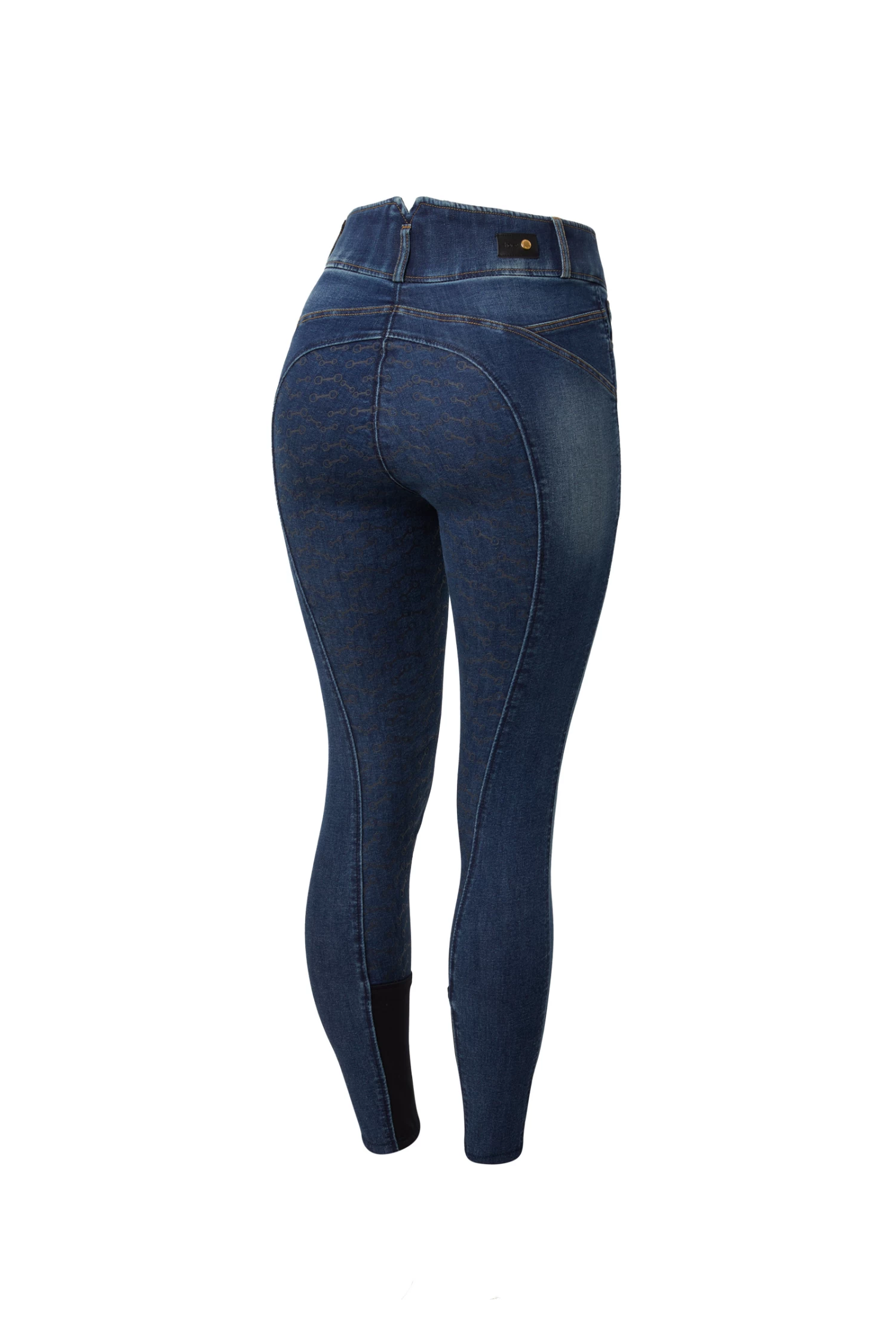 Horze Cecilia Women's Denim Silicone Full Seat Breeches with Back Detail