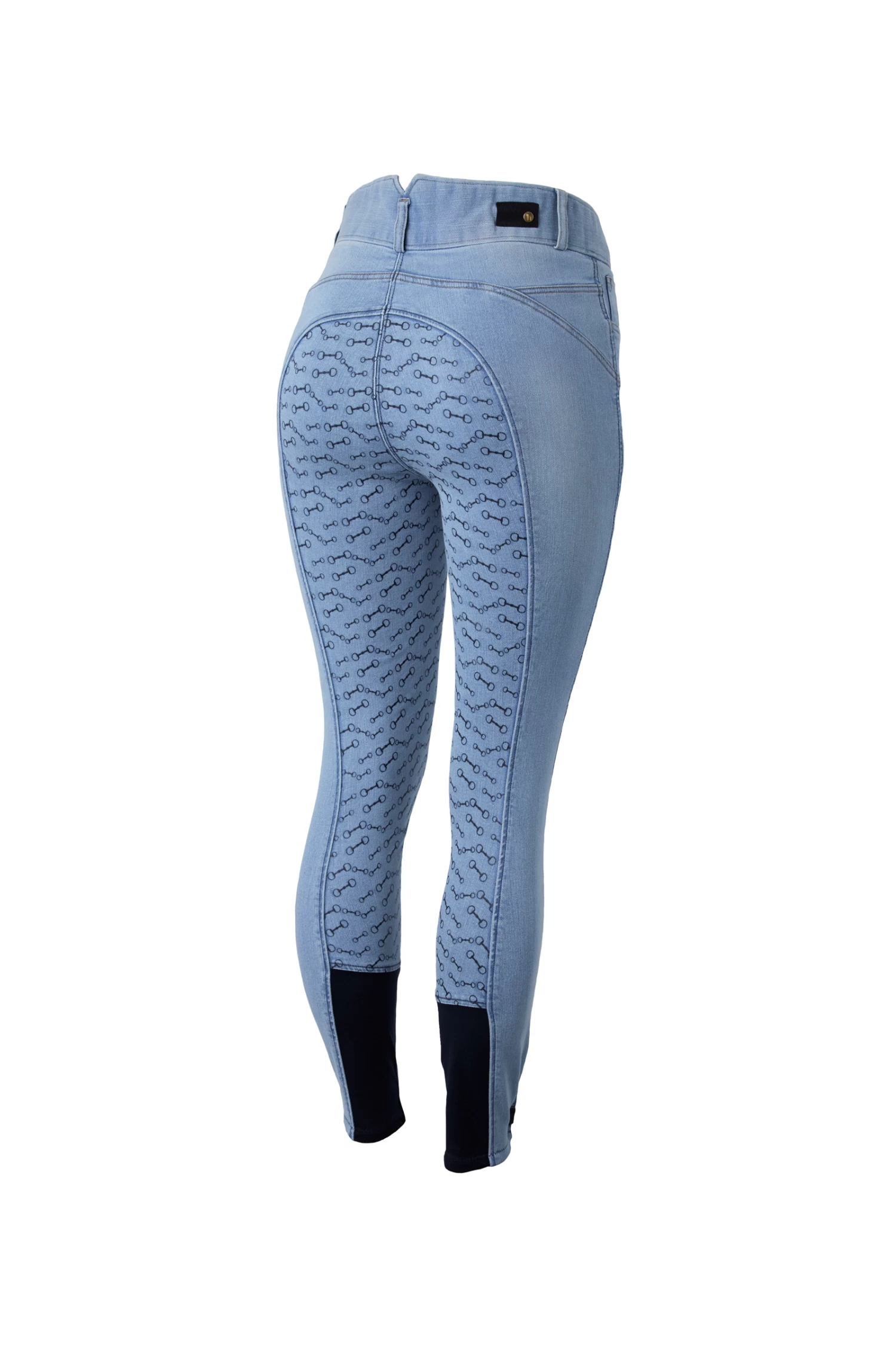 Horze Cecilia Women's Denim Silicone Full Seat Breeches with Back Detail