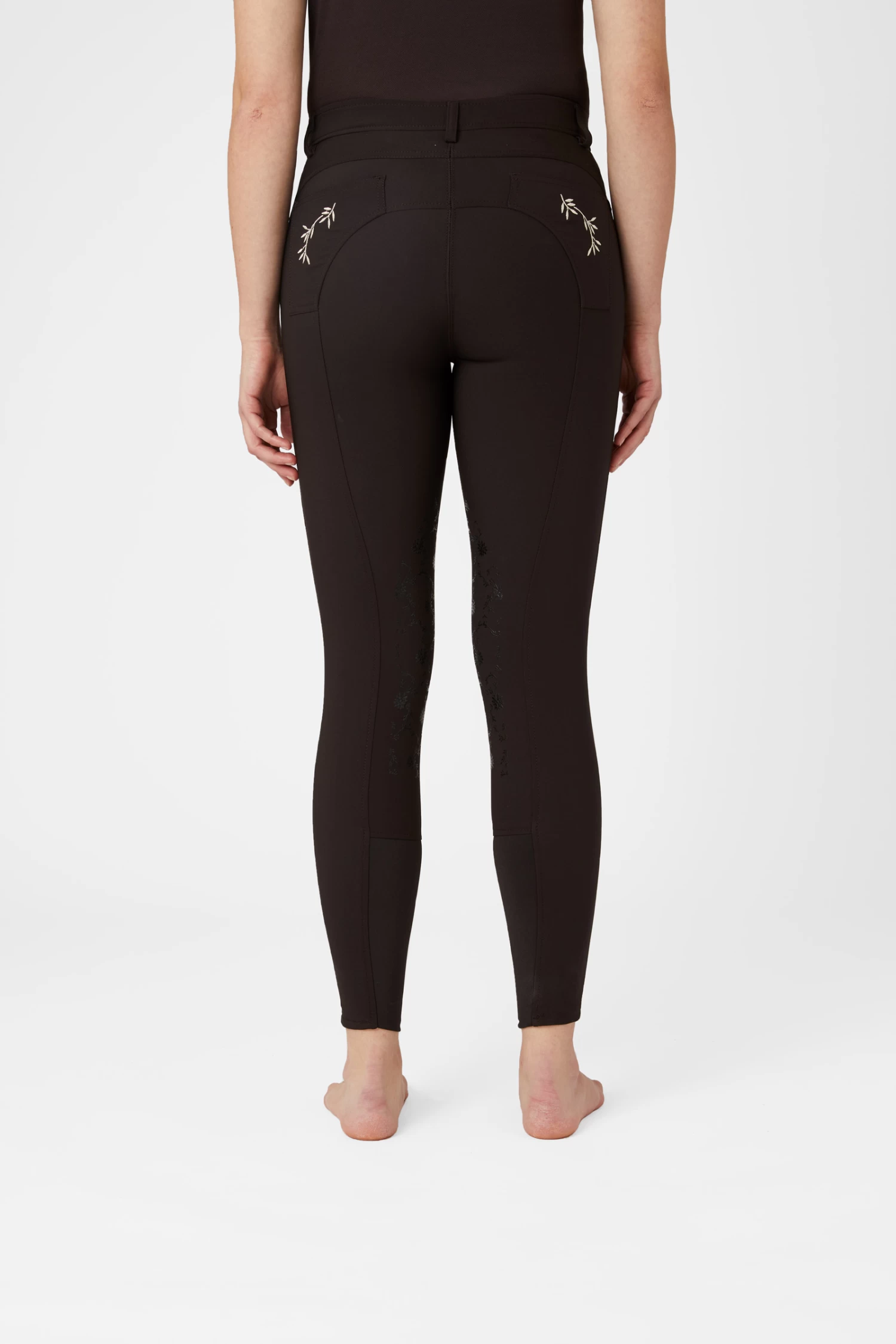 Horze Kaitlin Women's Knee Patch Breeches with Flower Detail