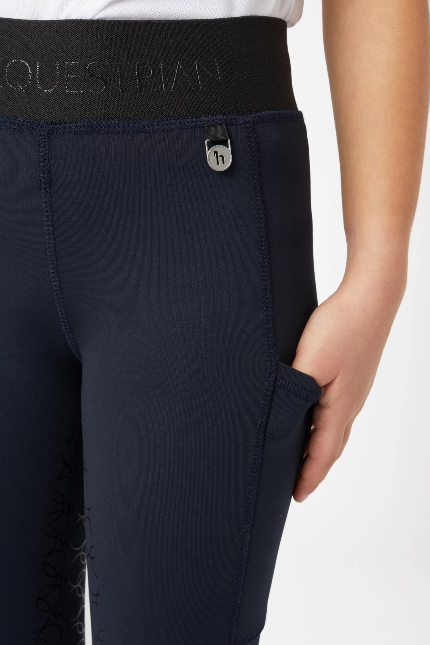 Horze Leighton Teens Silicone Full Grip Riding Tights with Warm Lining