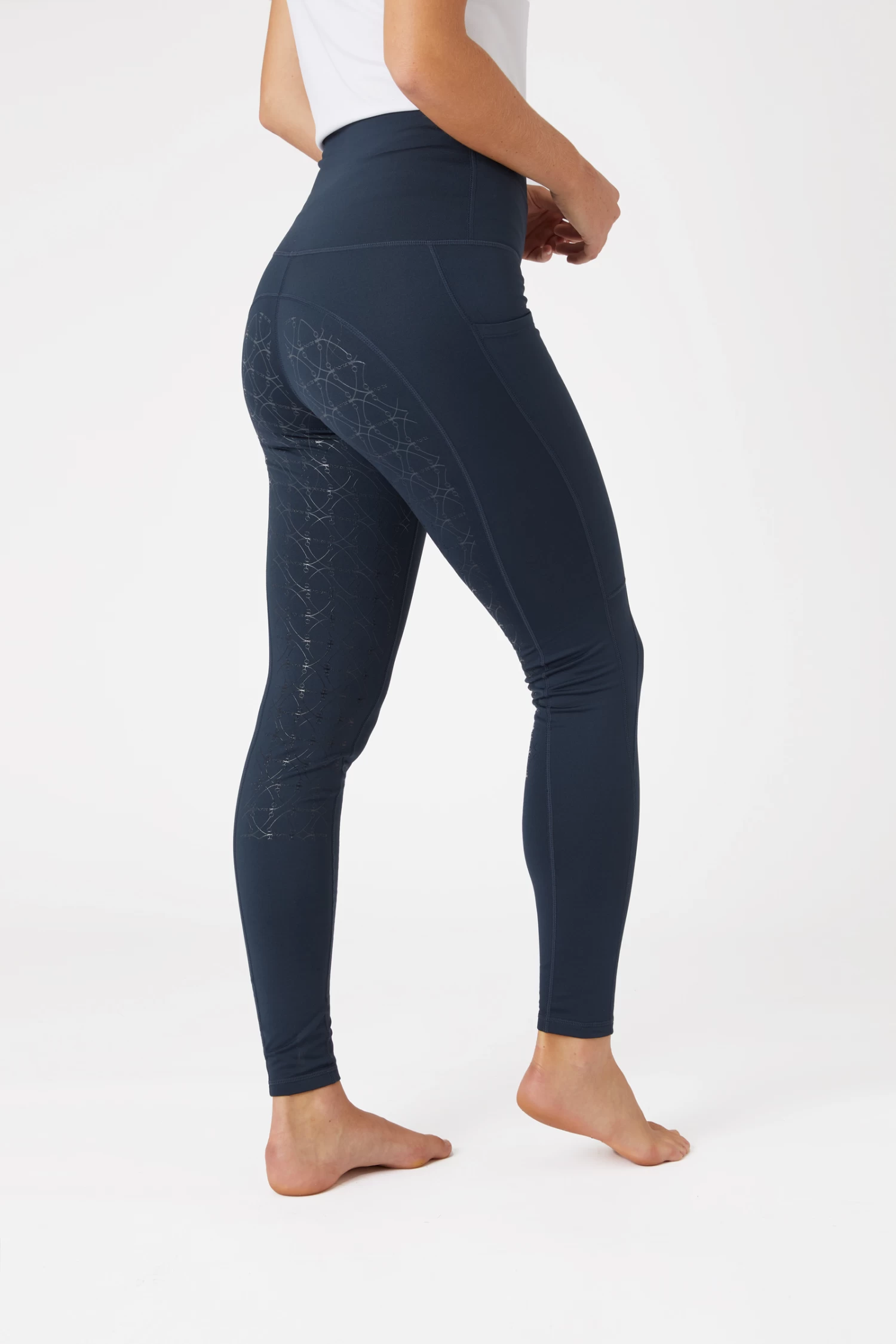 Horze Mette Women's Full Seat Mid Season Riding Tights with High Waist