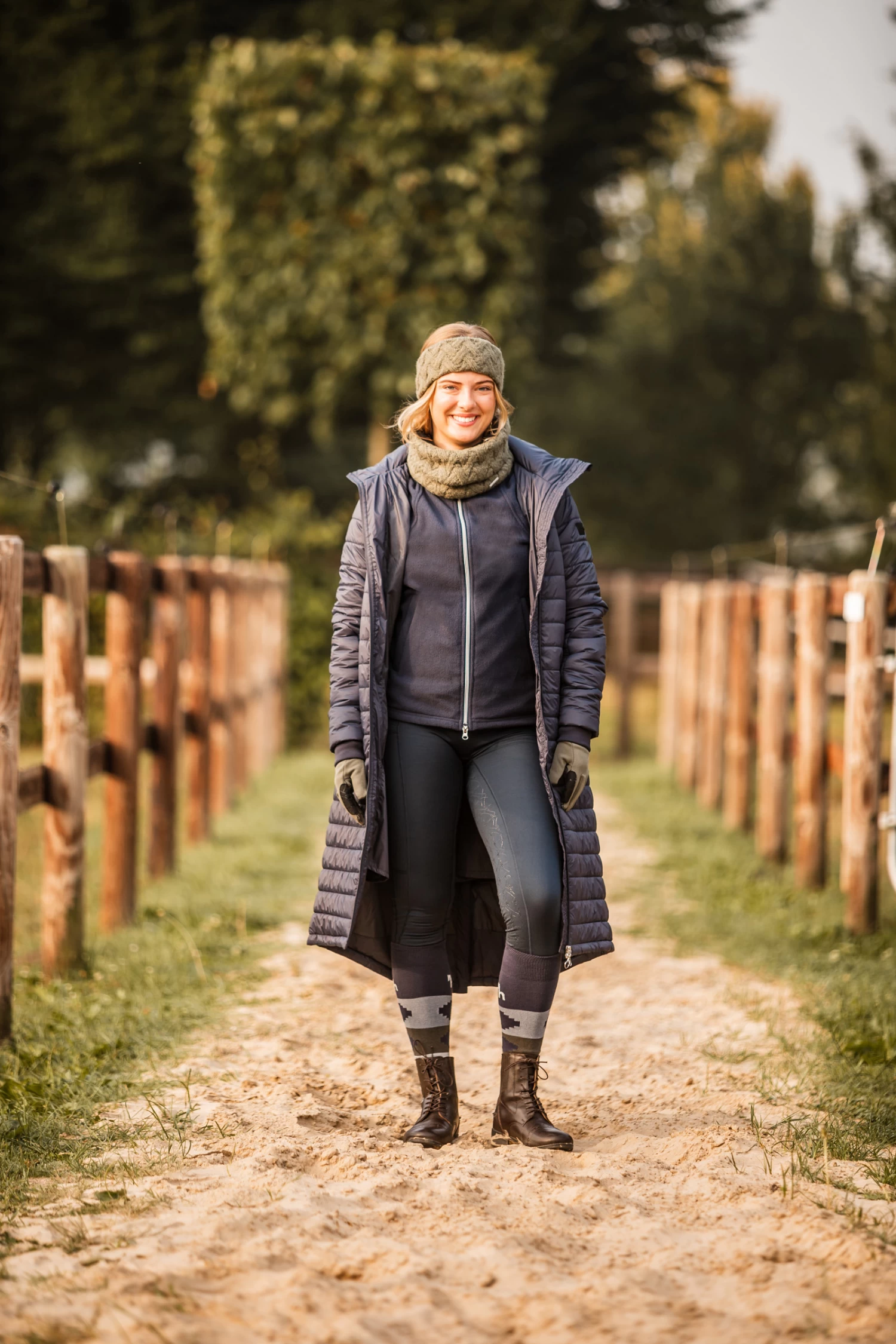 Horze Mette Women's Full Seat Mid Season Riding Tights with High Waist