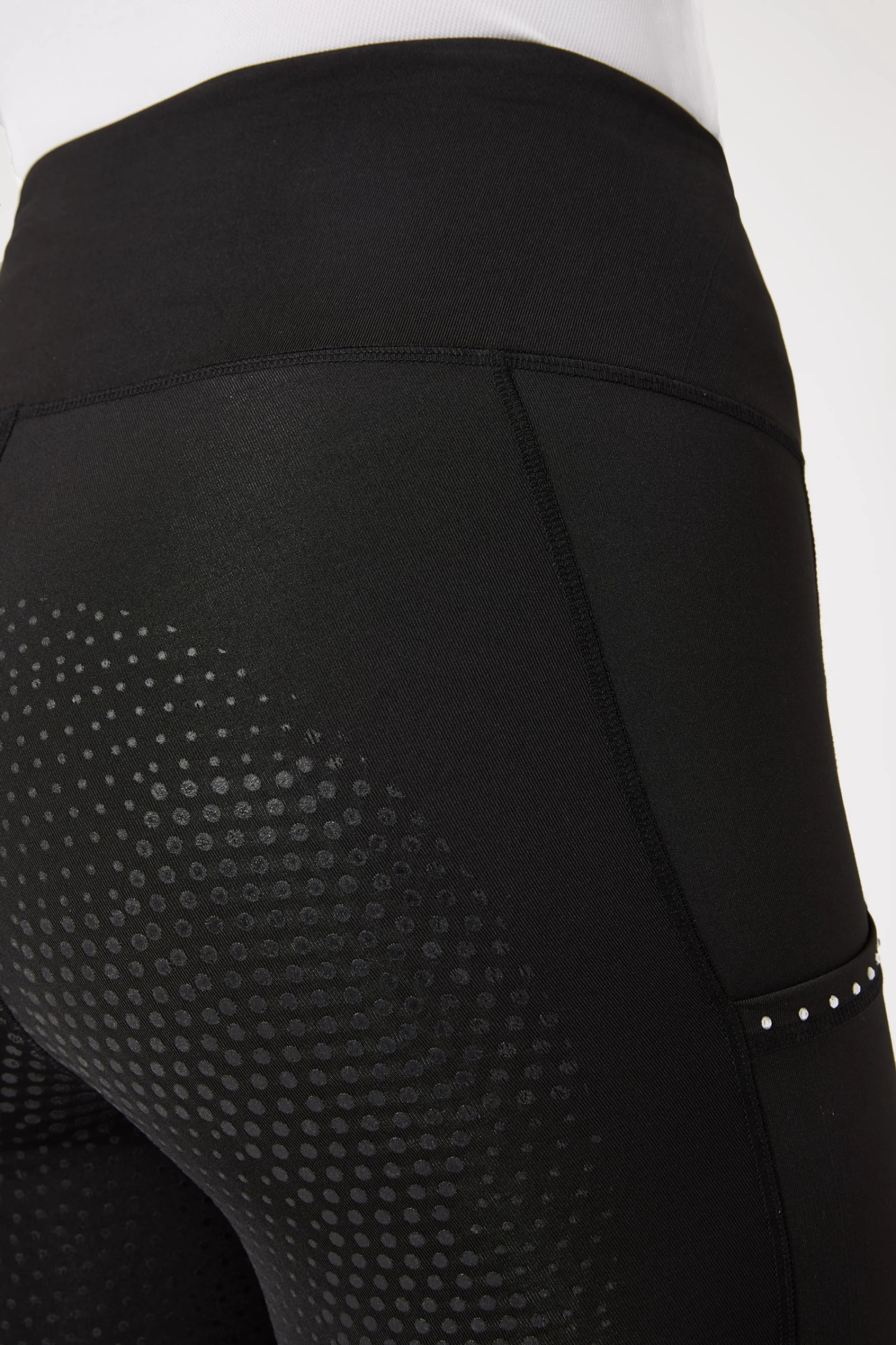 Horze Women's Silicone Full Seat Riding Tights with Crystal Pockets