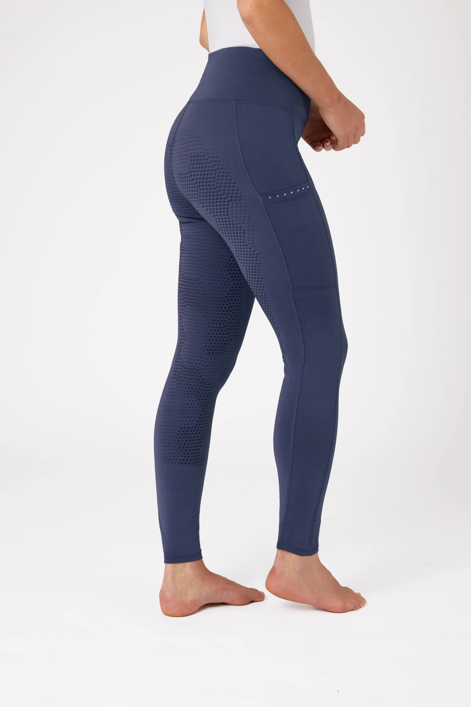 Horze Women's Silicone Full Seat Riding Tights with Crystal Pockets