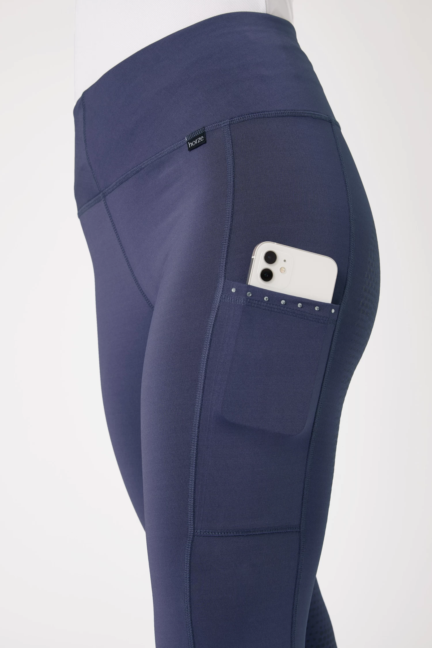 Horze Women's Silicone Full Seat Riding Tights with Crystal Pockets