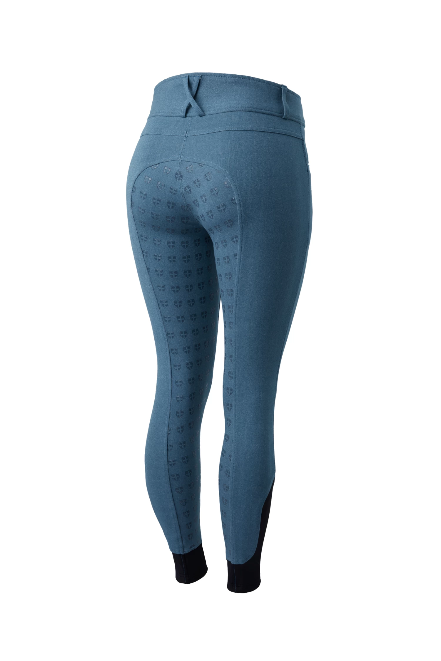 Horze Women's Denim Breeches with High Waist and Silicone Full Seat