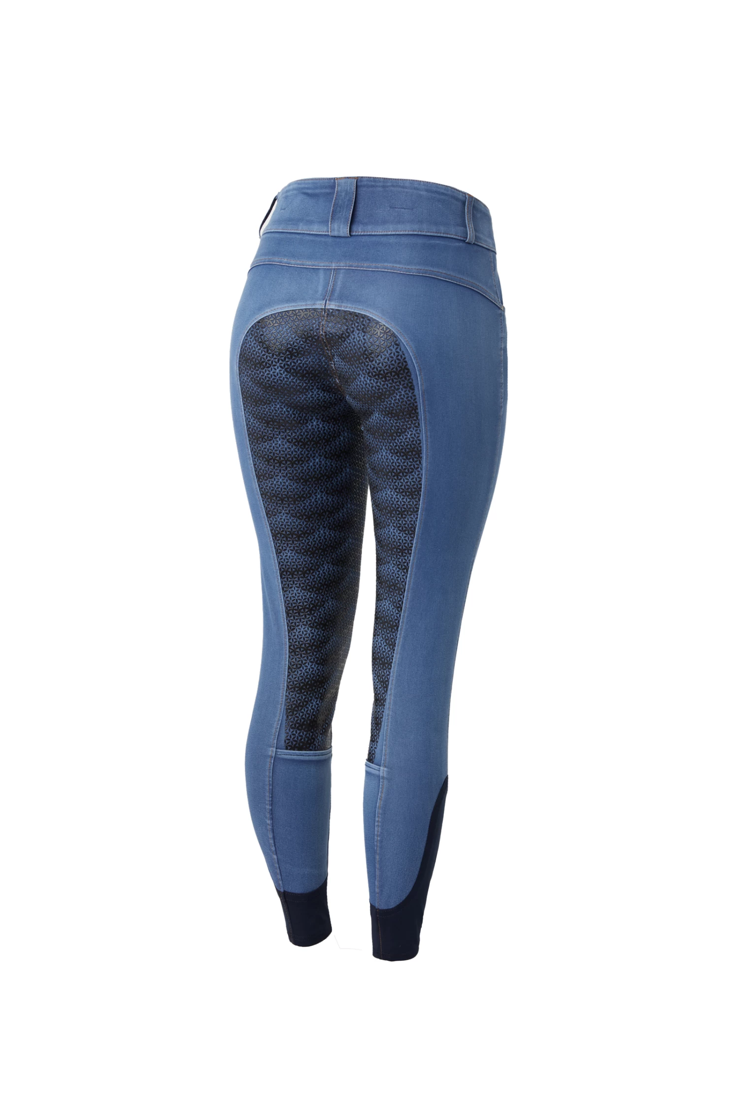 Horze Women's Leather & Silicone Full Seat Denim Breeches